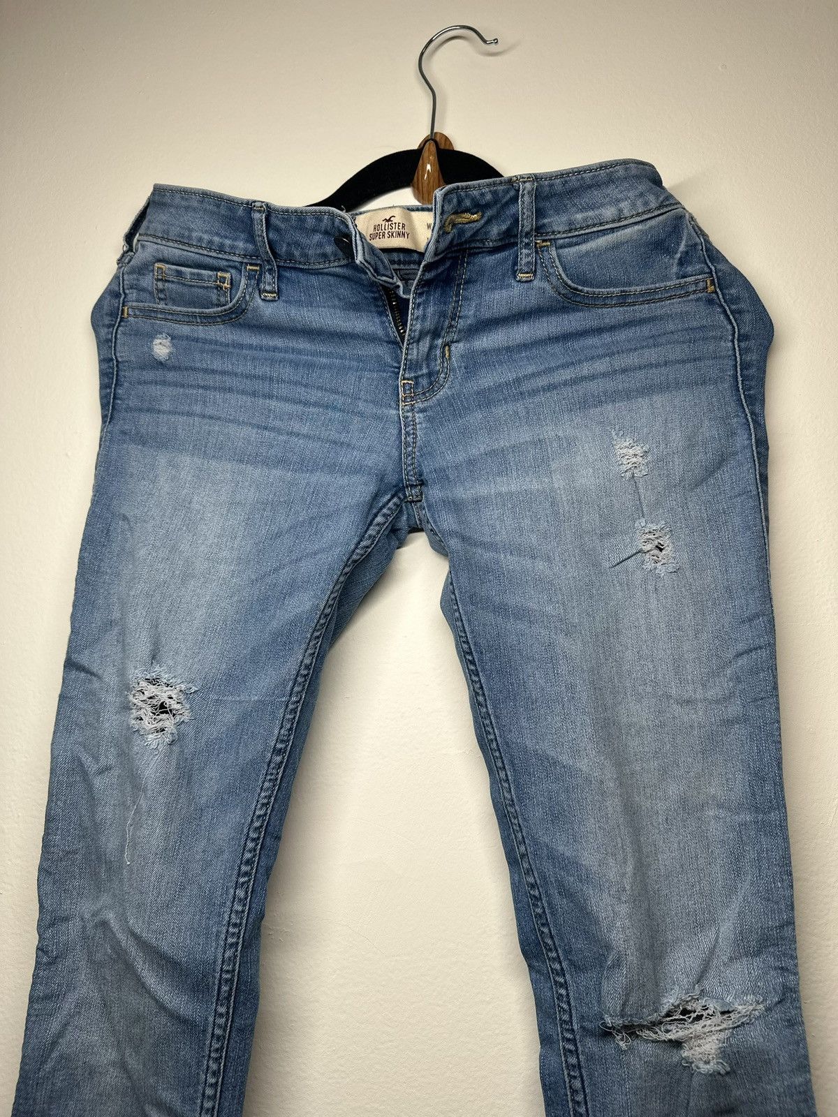 Hollister Hollister Jeans Womens 3R W26 L31 Super Skinny Distressed Size 26" / US 2 / IT 38 - 4 Thumbnail