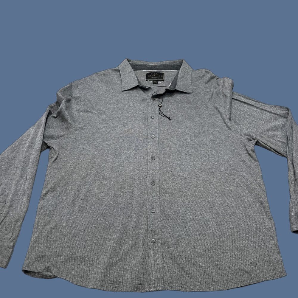 Jos. A. Bank Jos. A. Bank Shirt 2XL Gray Check Long Sleeve Button-Down Collar Tailored Fit Men Size US XXL / EU 58 / 5 - 1 Thumbnail