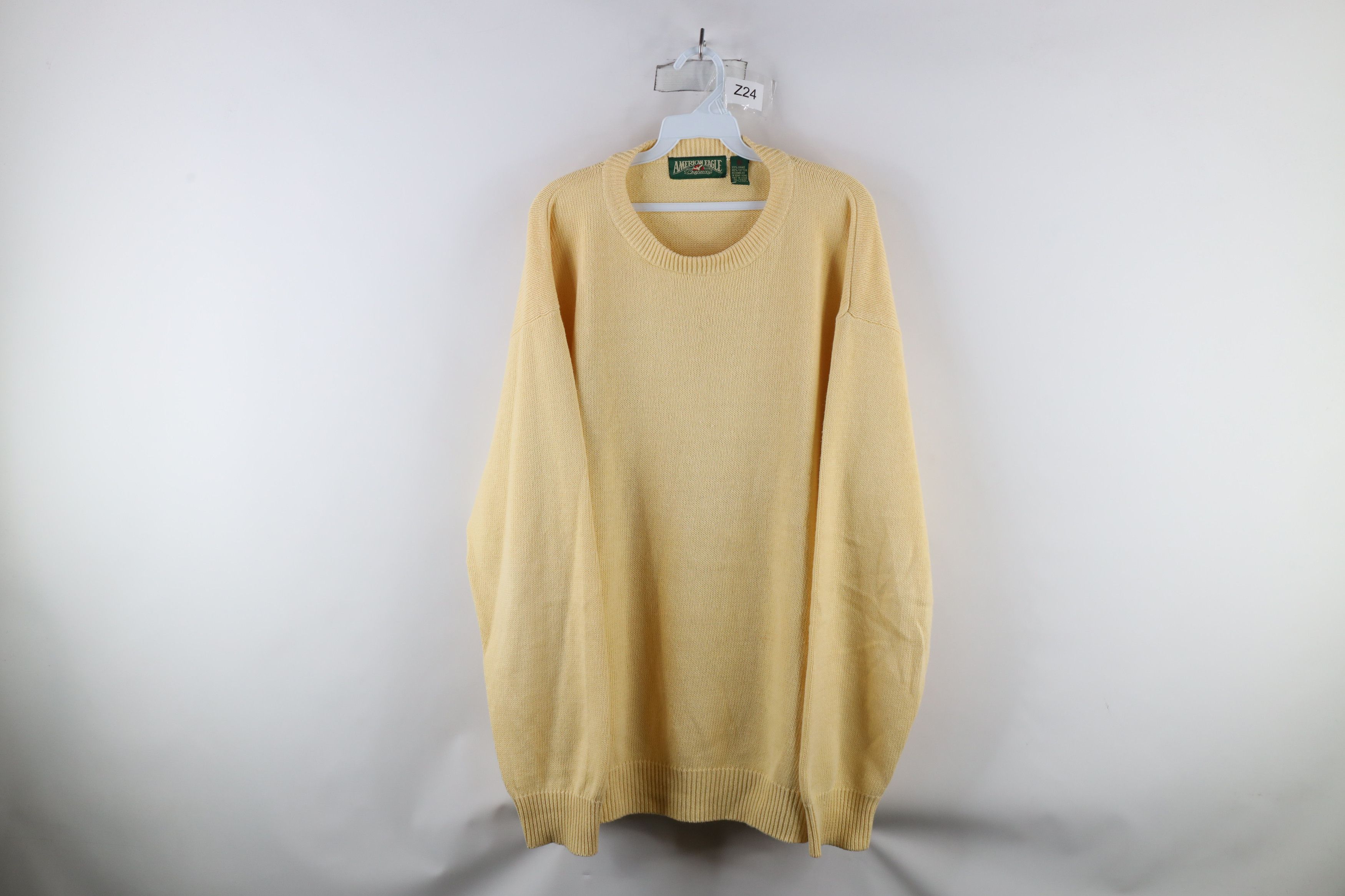 American Eagle Outfitters × Vintage Vintage 90s American Eagle Outfitters Blank Knit Sweater Size US XL / EU 56 / 4 - 1 Thumbnail