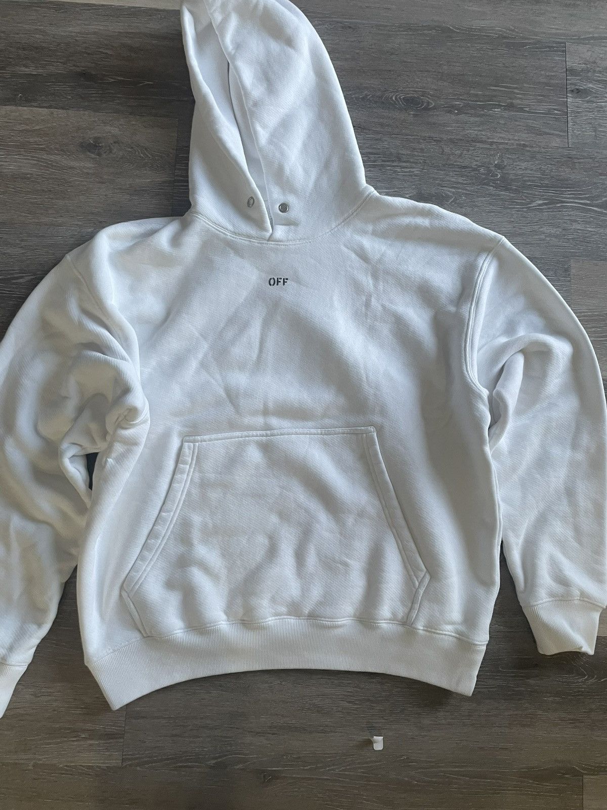 Off-White OFF WHITE hoodie white color size medium but fits like large Size US M / EU 48-50 / 2 - 1 Thumbnail