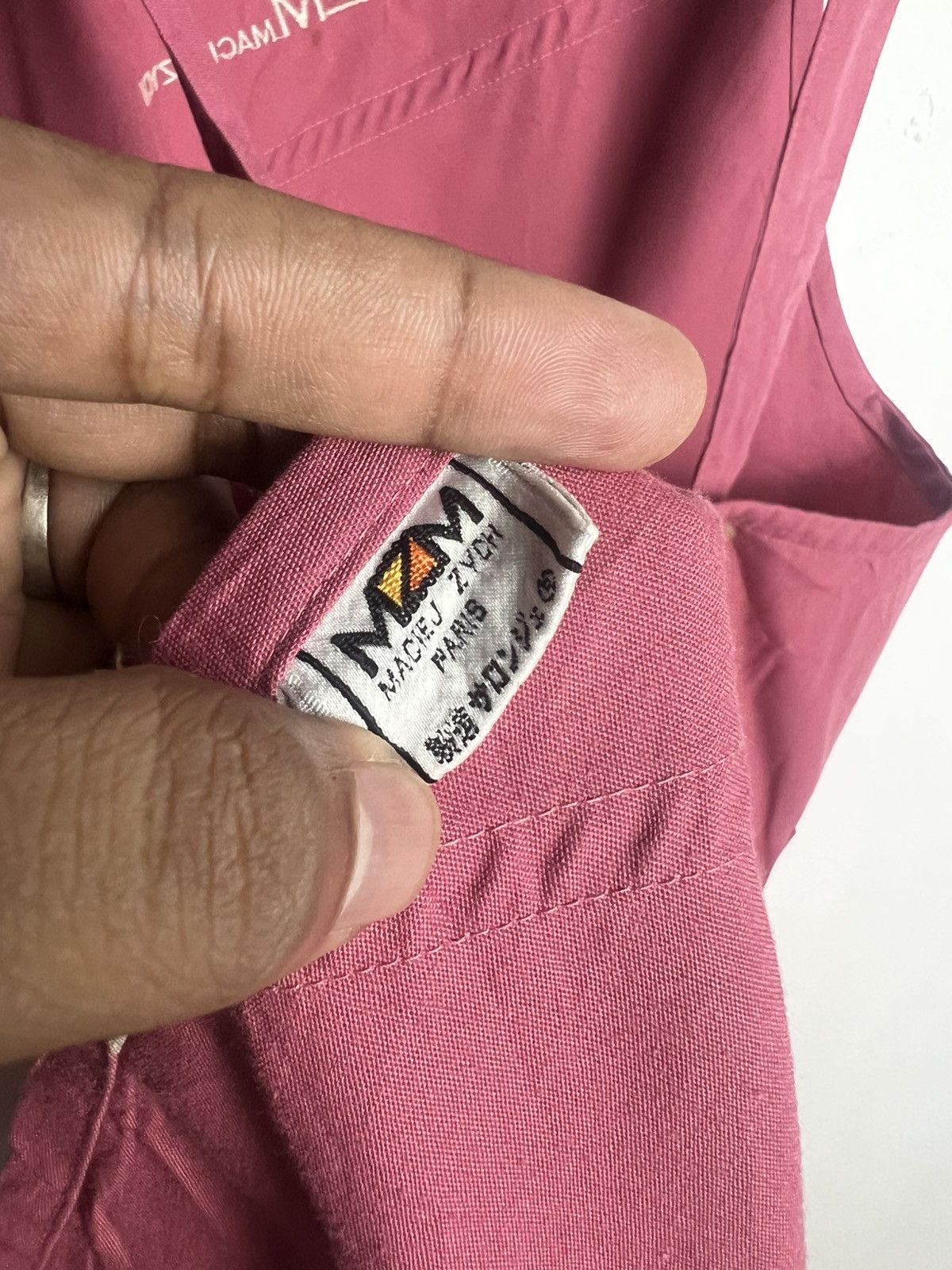 Japanese Brand MZM MACIEJZYCH Japan Pink Bib Apron Size ONE SIZE - 8 Thumbnail