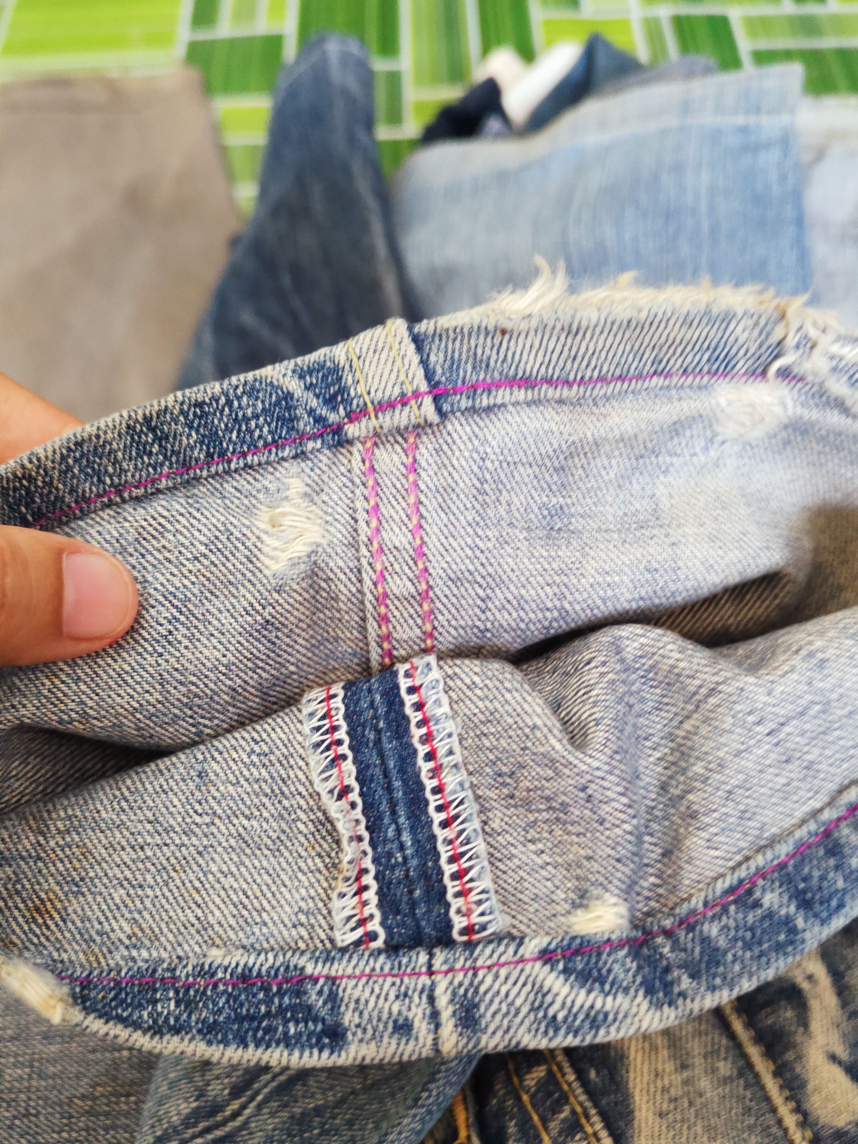Japanese Brand Moussy Blue Distressed Ripped Jeans #W657 Size 30" / US 8 / IT 44 - 13 Thumbnail