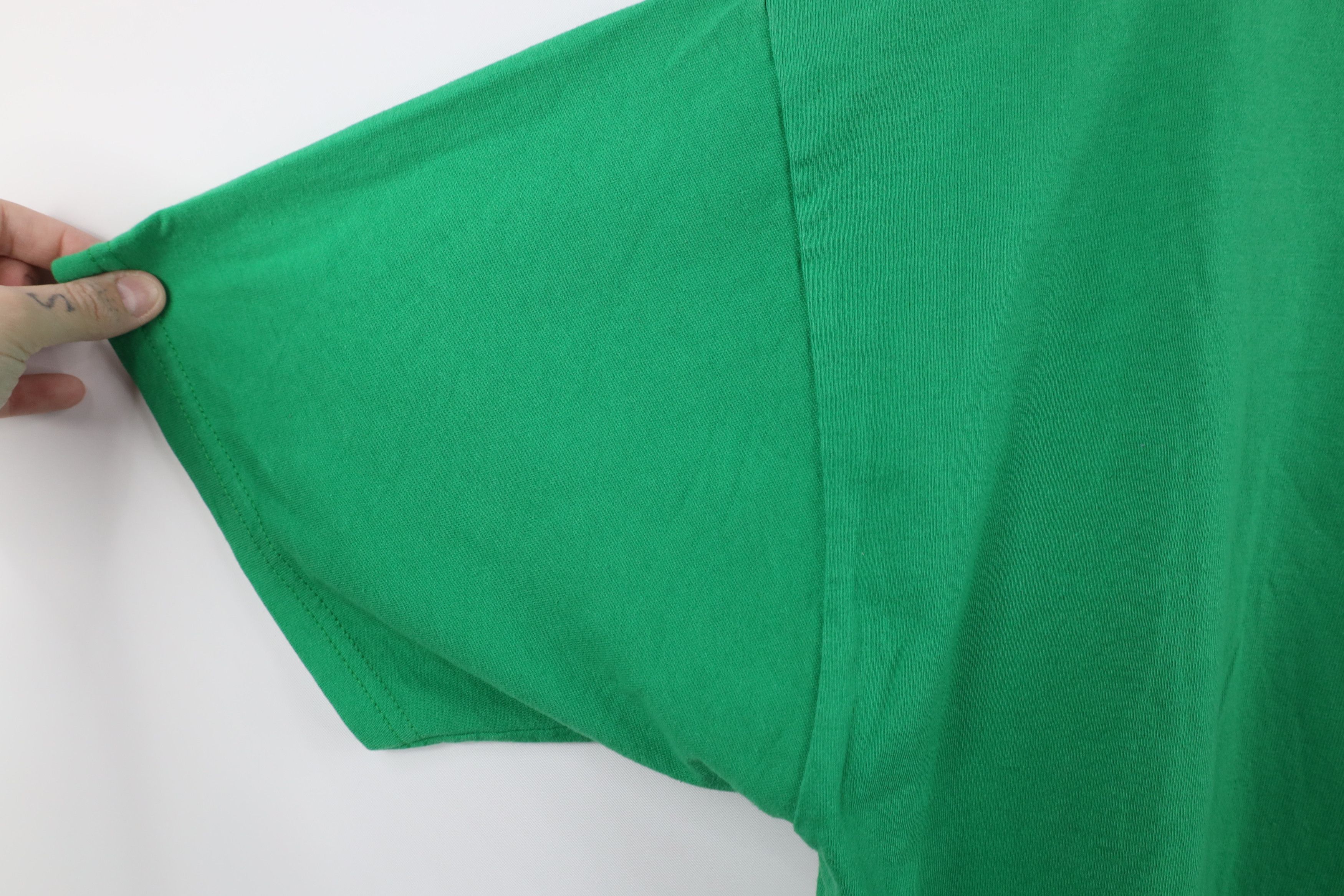Vintage Vintage 90s Streetwear Blank Heavyweight T-Shirt Kelly Green Size US XL / EU 56 / 4 - 8 Thumbnail