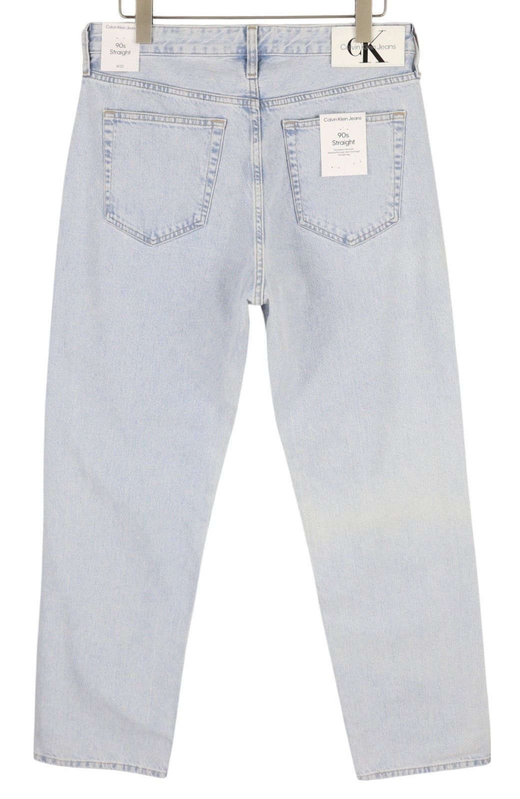 Calvin Klein 90S STRAIGHT W32 Light Blue Washed Zip Fly Denim 85299 Size US 32 / EU 48 - 2 Thumbnail