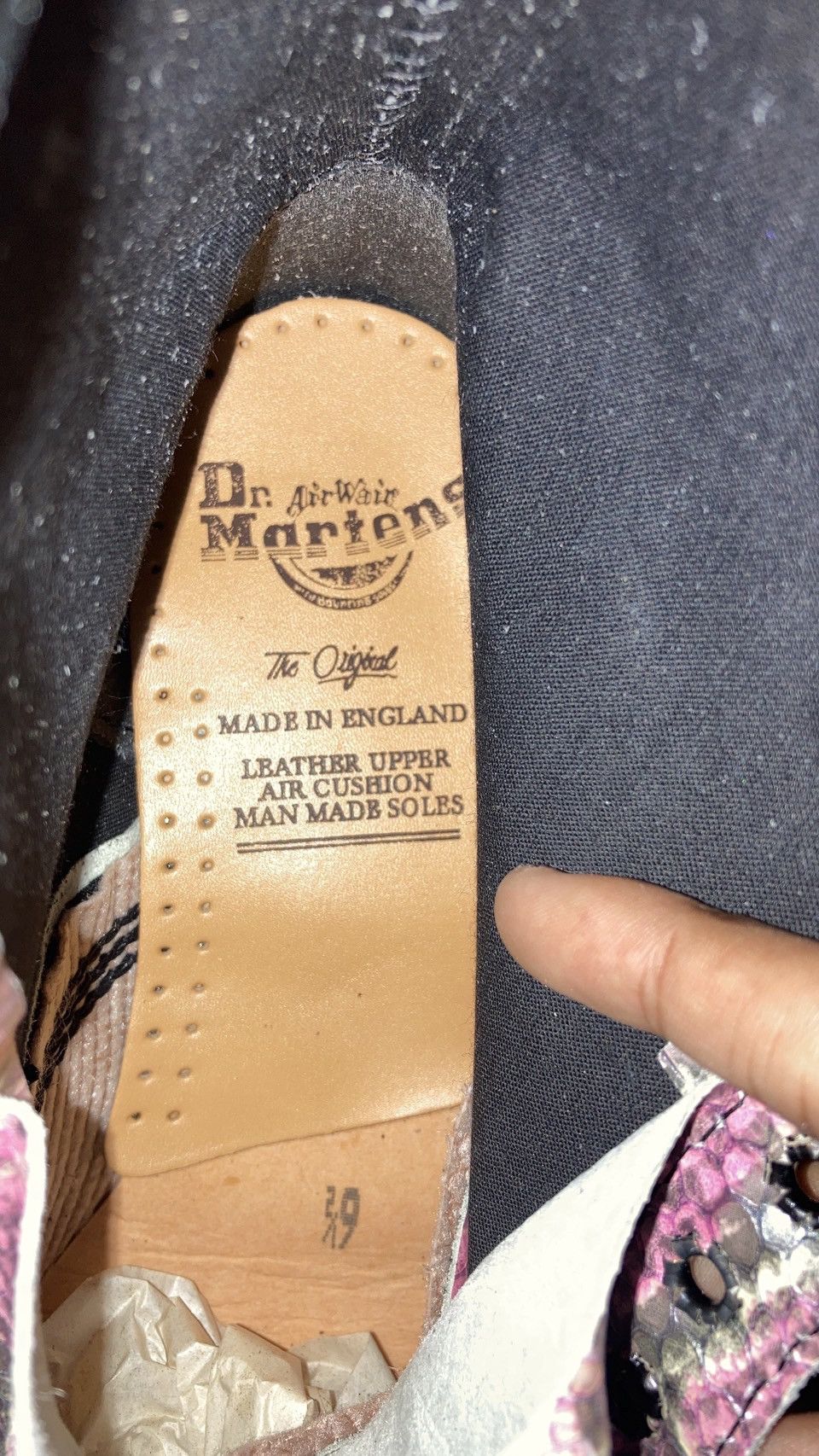 Dr. Martens RARE! Dr. Martens 9485 Python Pink – Made in England Size US 6.5 / IT 36.5 - 8 Thumbnail