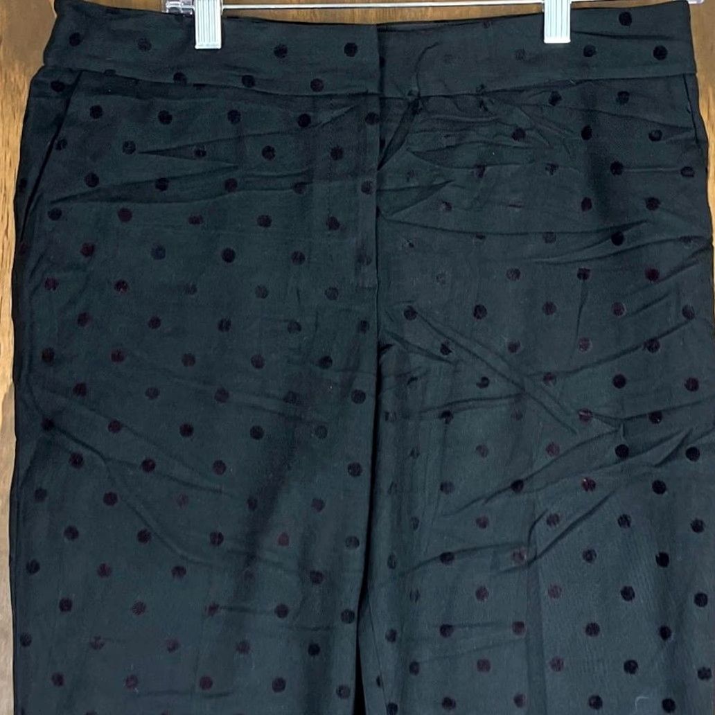Talbots Talbots Womens Pants Black Petite Hampshire Ankle Cropped Polka Dot Stretch 8P Size 30" / US 8 / IT 44 - 2 Thumbnail