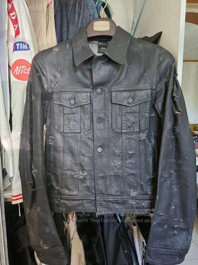 Dior × Hedi Slimane ss04 dior homme destroyed denim jacket by hedi