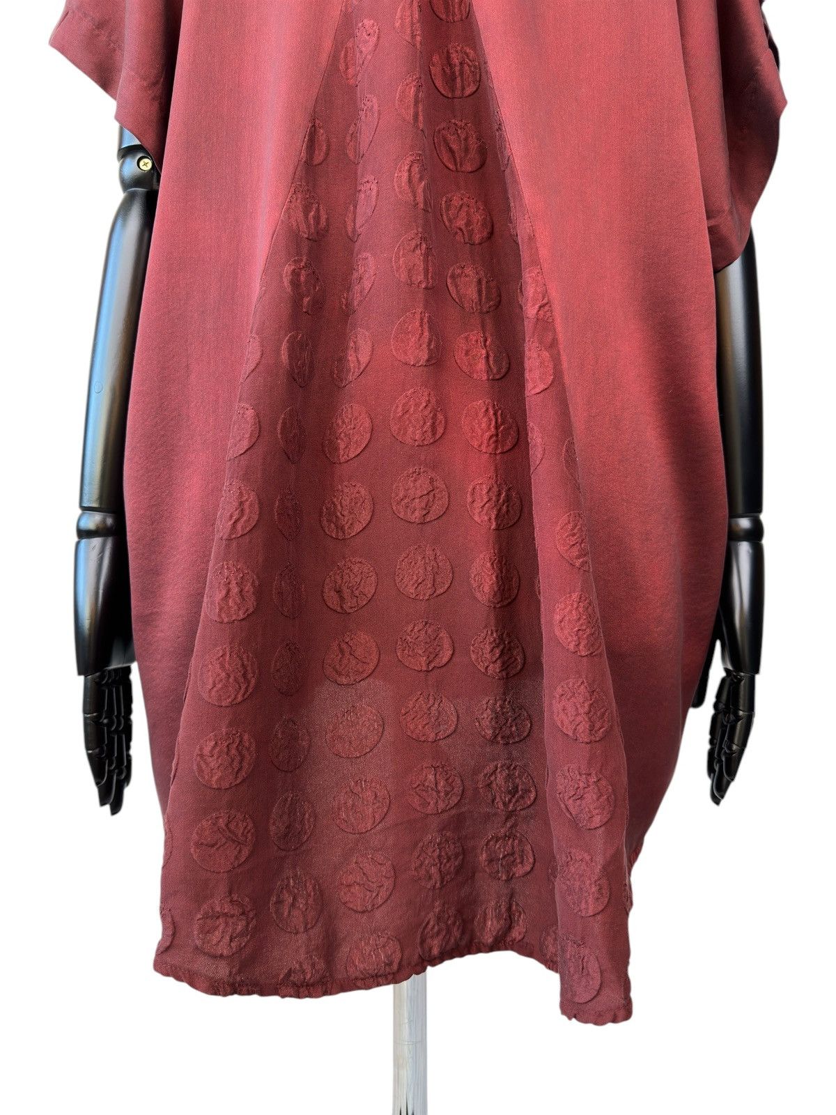 Japanese Brand GRIZAS Silk Lagenlook Short Sleeve Mini Dress Oversized Size L / US 10 / IT 46 - 7 Thumbnail