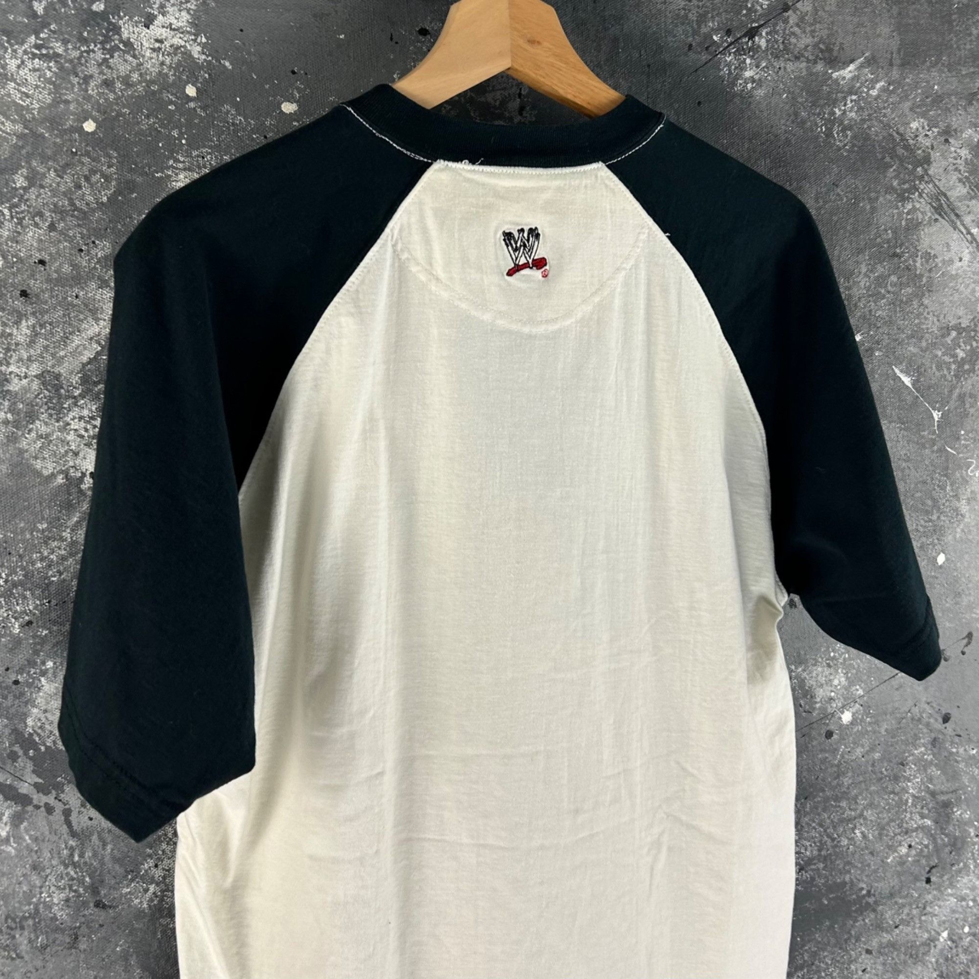 WWE Vintage 1990’s WWE baseball embroidered white black shirt Size US L / EU 52-54 / 3 - 3 Thumbnail