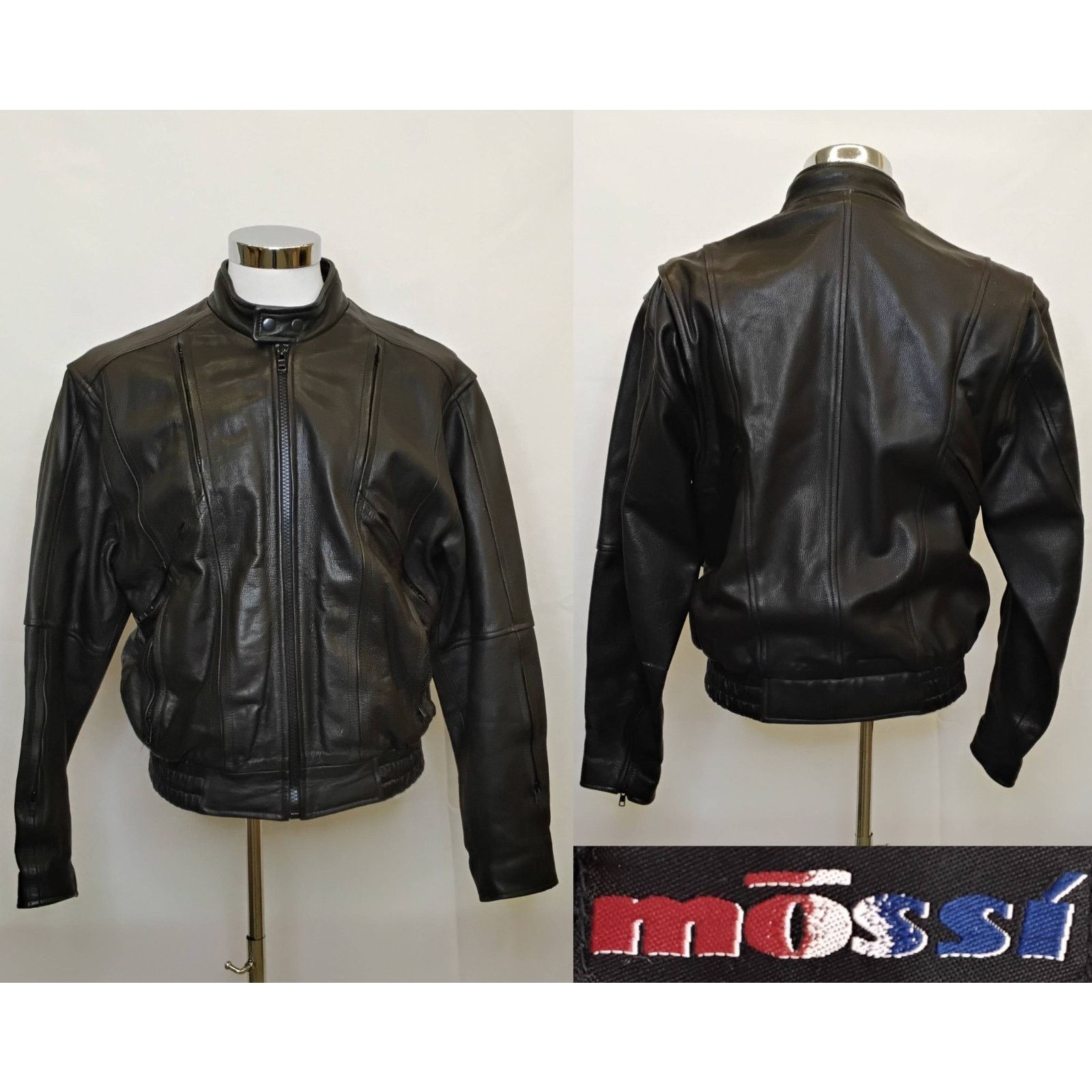 Other Mossi Leather Motto Jacket Men's 42 Black Mesh Lining Size US M / EU 48-50 / 2 - 1 Thumbnail