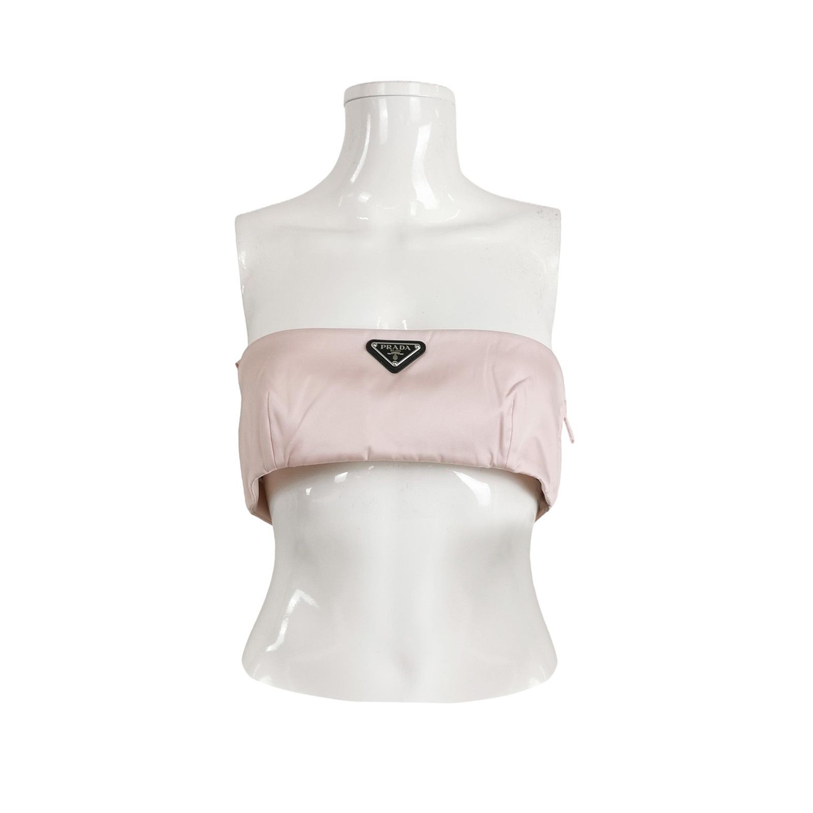 Prada Prada Triangle Logo Tube Crop Top Size 42 Size M / US 6-8 / IT 42-44 - 1 Thumbnail