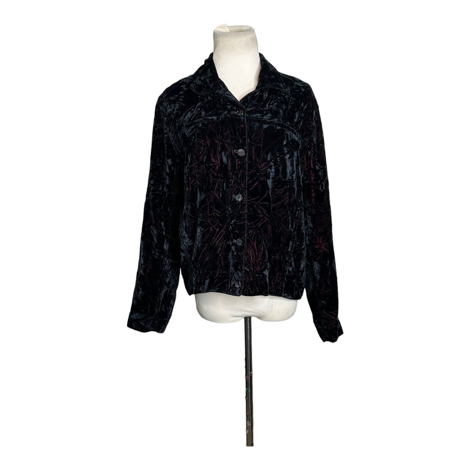 Chicos Chico's Design crushed velvet button jacket size 1 - M Size M / US 6-8 / IT 42-44 - 9 Thumbnail