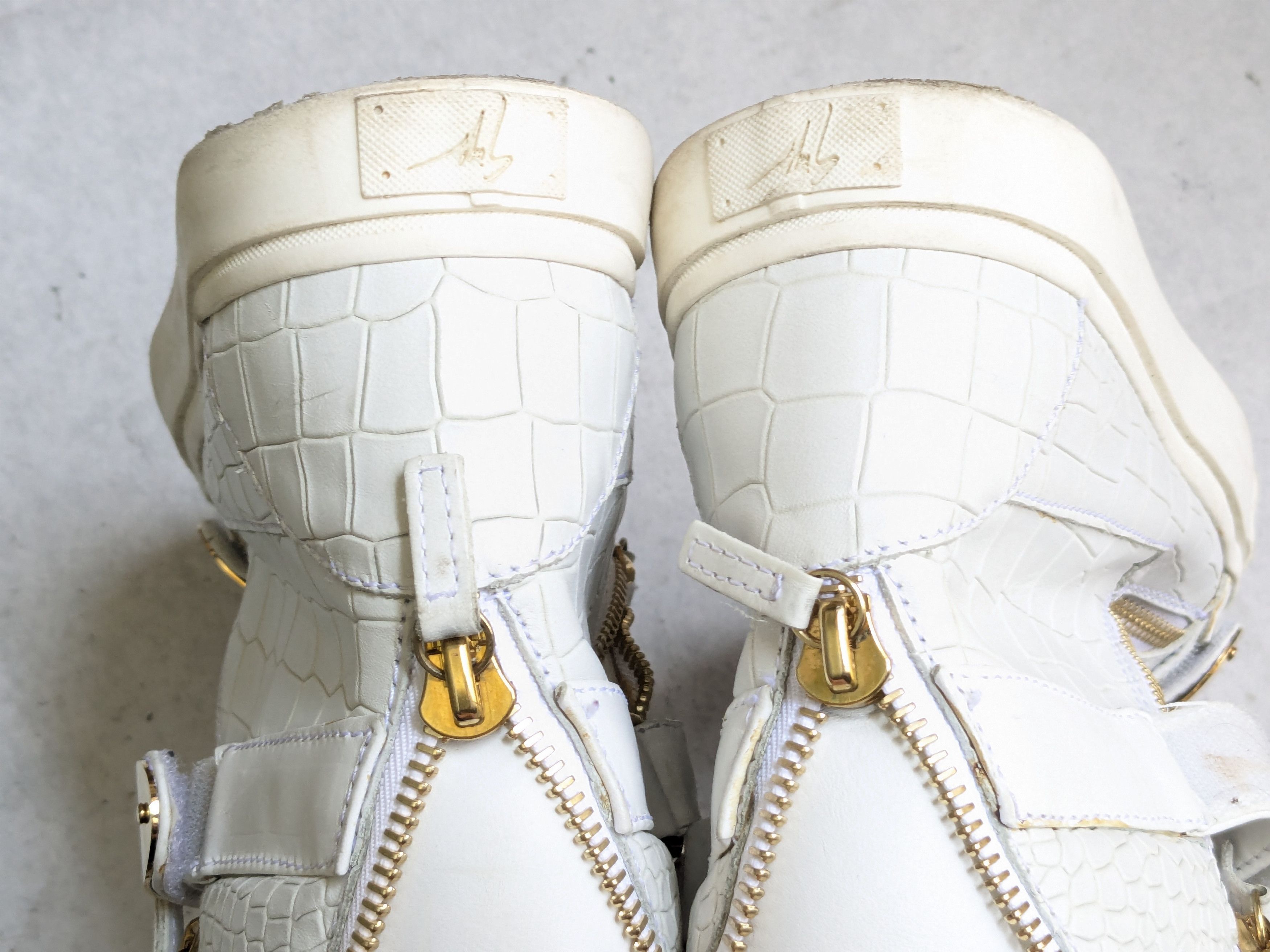 Giuseppe Zanotti Giuseppe Zanotti Sneakers White Gold 10 43 High Tops Size US 10 / EU 43 - 13 Thumbnail