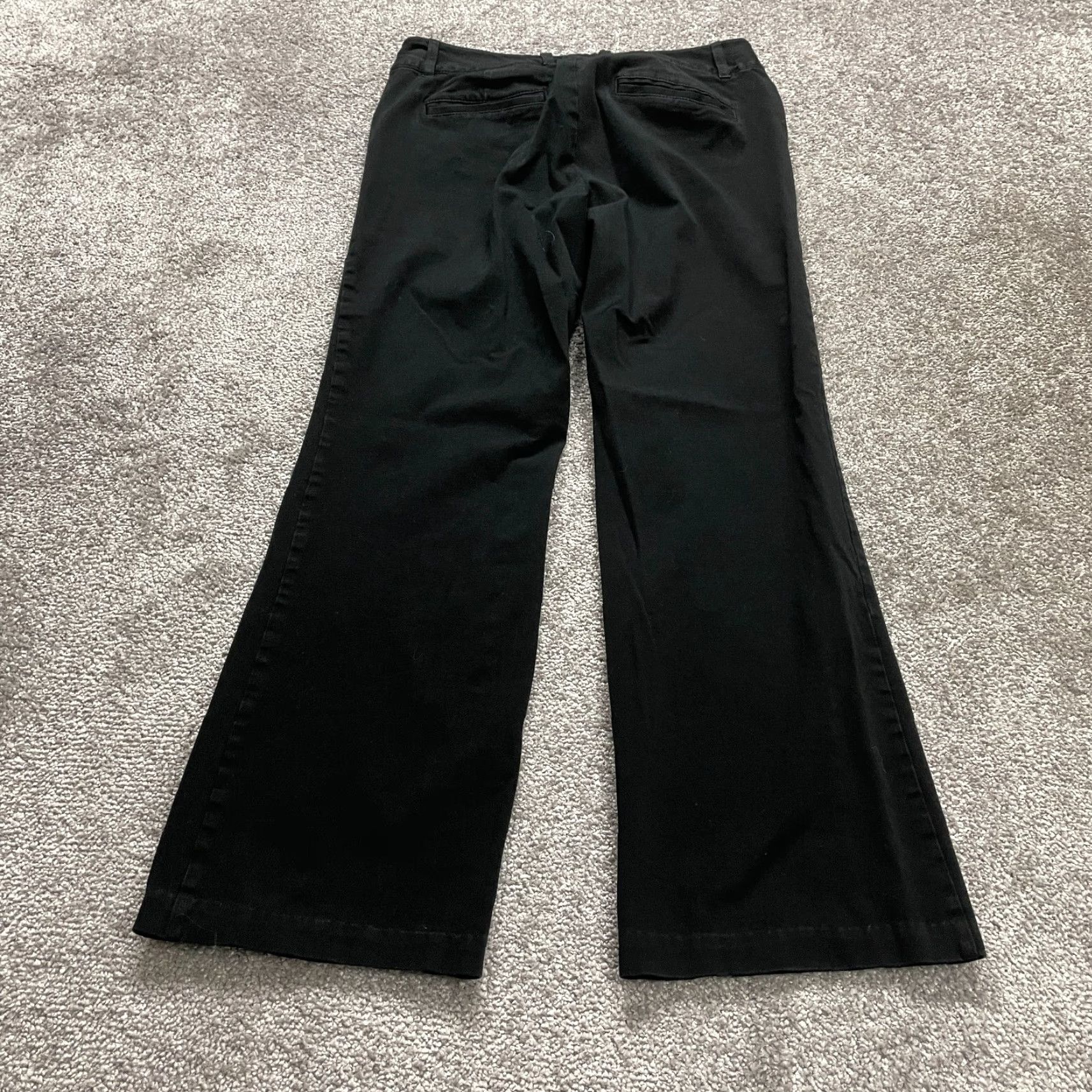 Eddie Bauer Eddie Bauer Women Pants Chino Bootcut Mid Rise Stretch 30x27.5 Black Solid Cotton 2 Womens Size 26" / US 2 / IT 38 - 2 Thumbnail