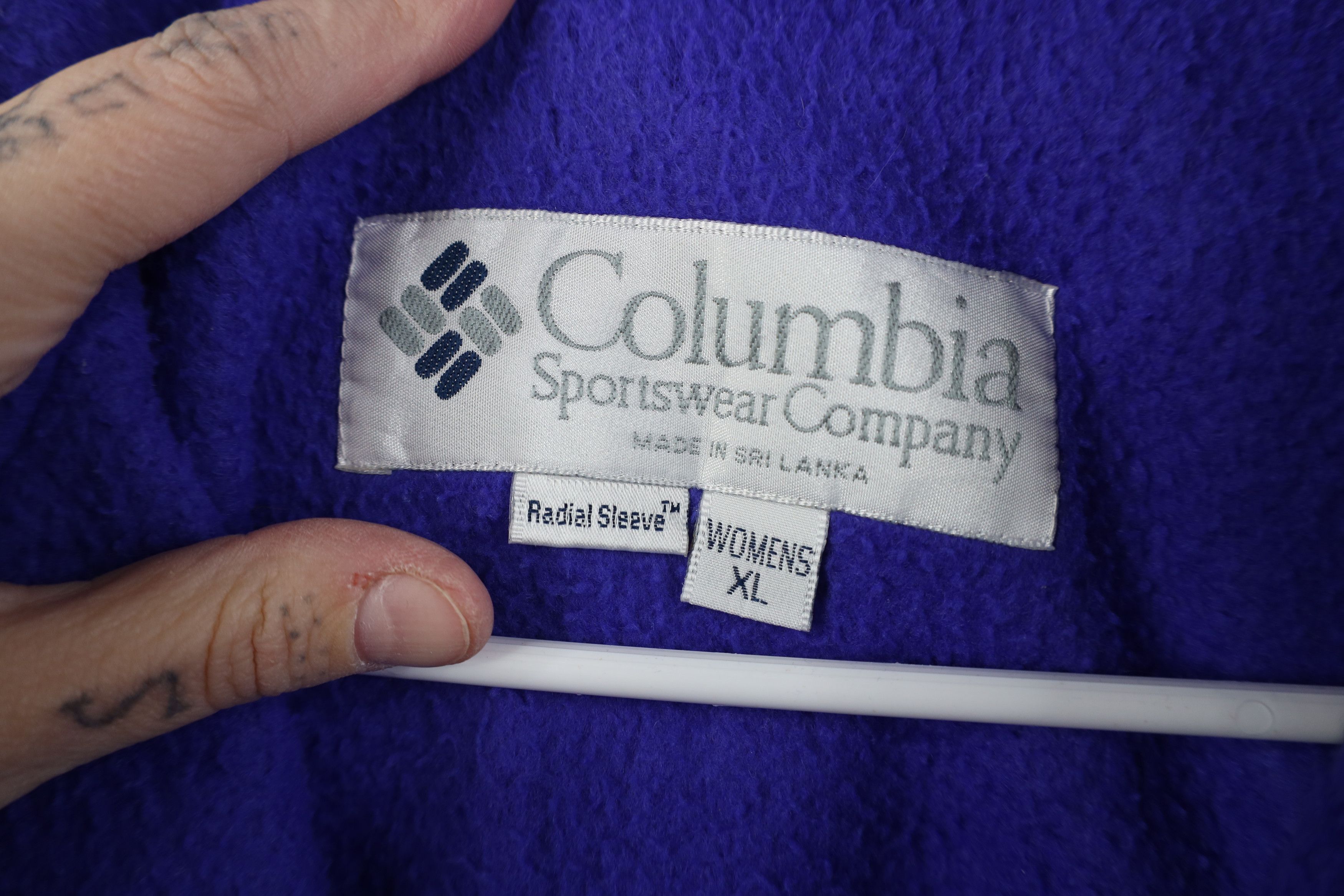 Columbia Vintage 90s Columbia Fleece Lined Bomber Jacket Winter Blue Size XL / US 12-14 / IT 48-50 - 9 Thumbnail