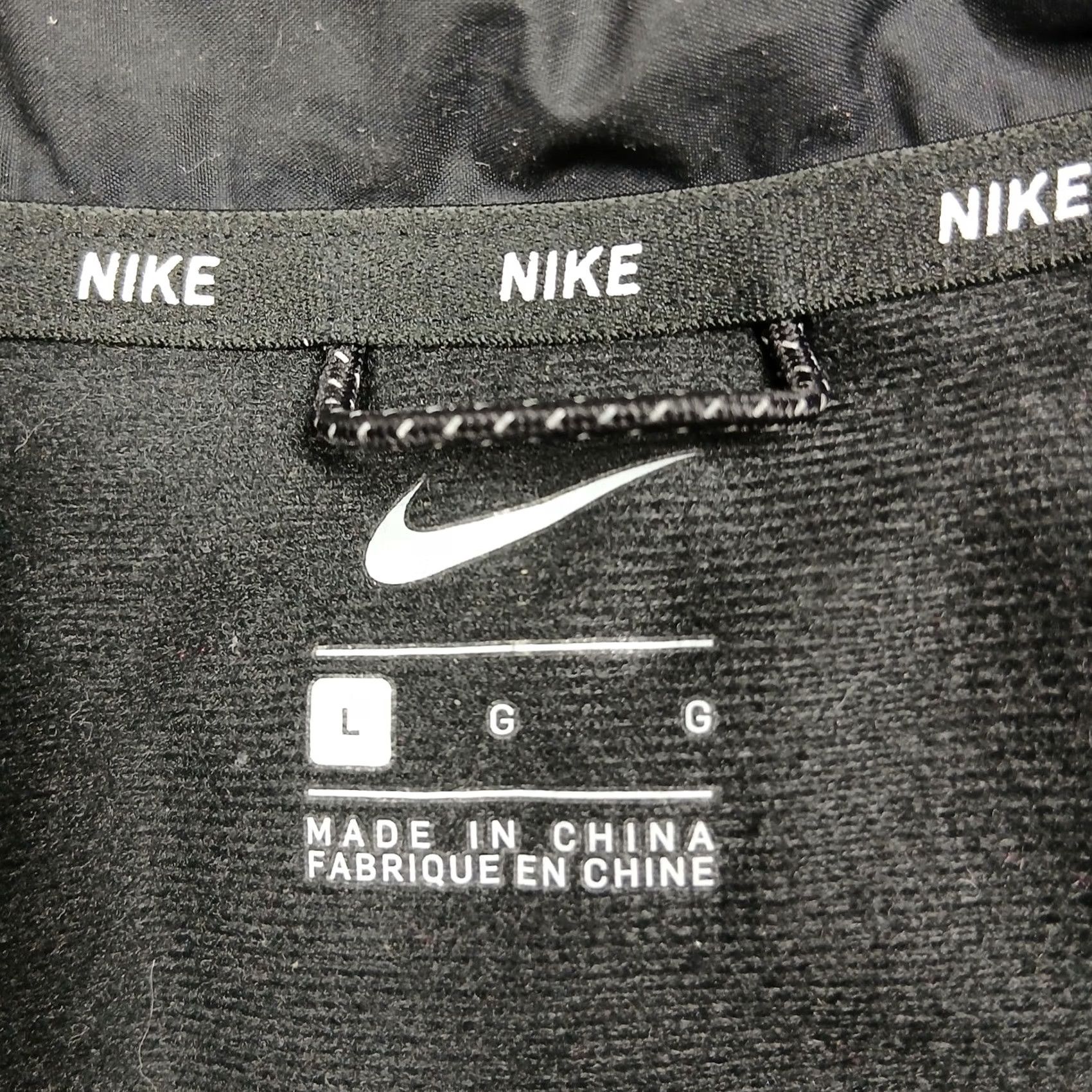 Nike Nike Men's L Black Full Zip Bomber Jacket Red Paw Logo Embroidered Size US L / EU 52-54 / 3 - 4 Thumbnail