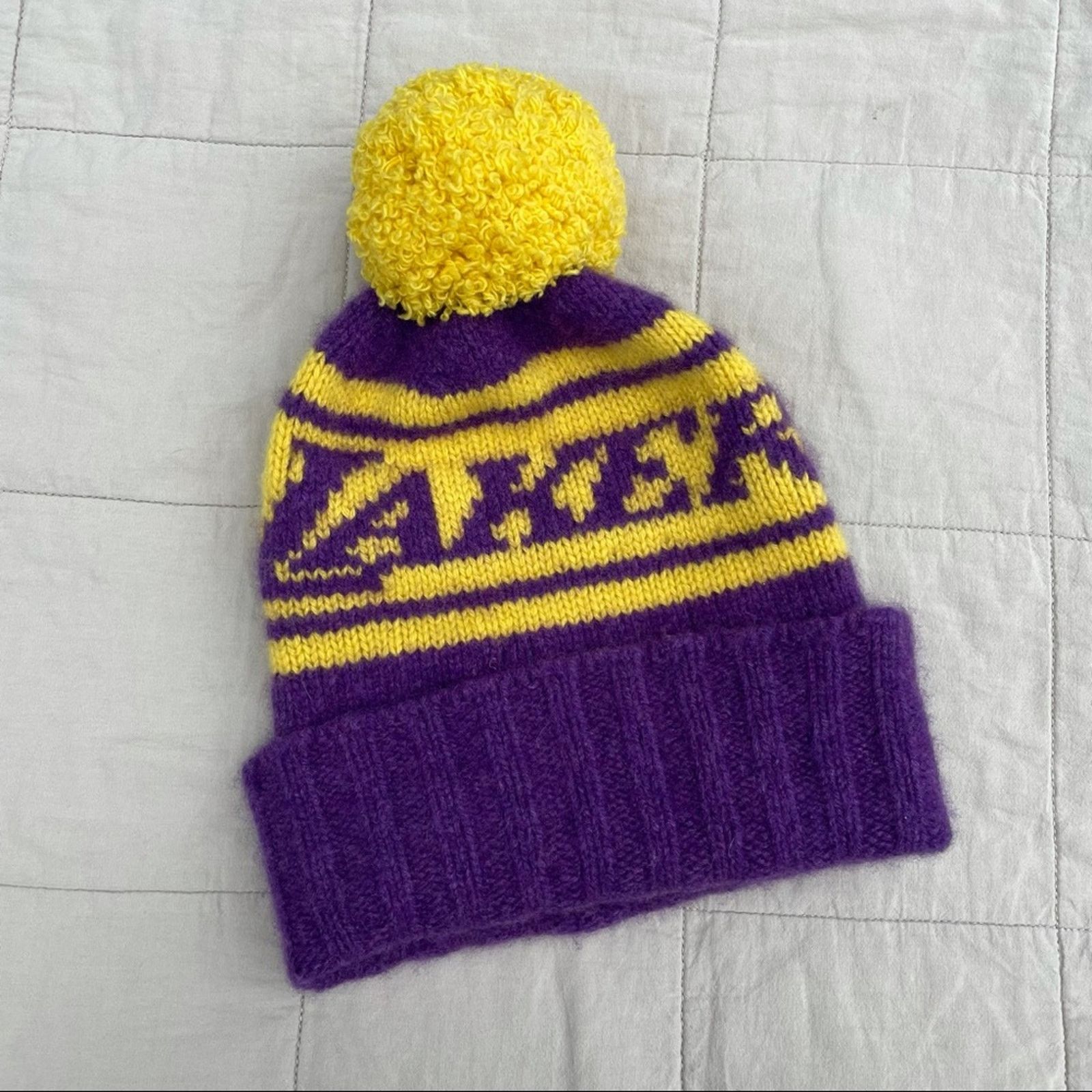 RARE NBA x The Elder Statesman Cashmere Lakers Hat