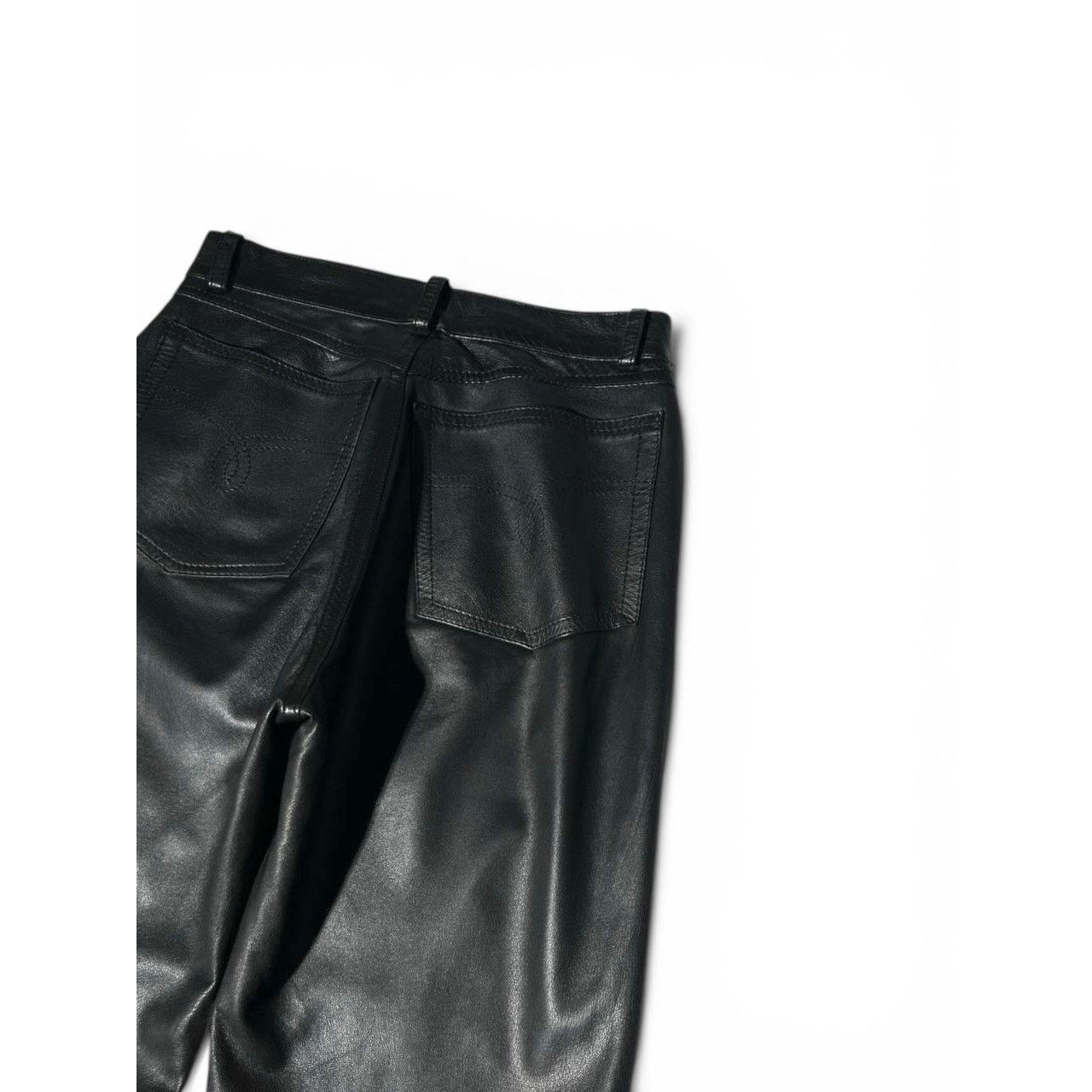 Ralph Lauren Purple Label Ralph Lauren Purple Label Rare Black Leather Pants Size 25" / US 0 / IT 36 - 4 Thumbnail
