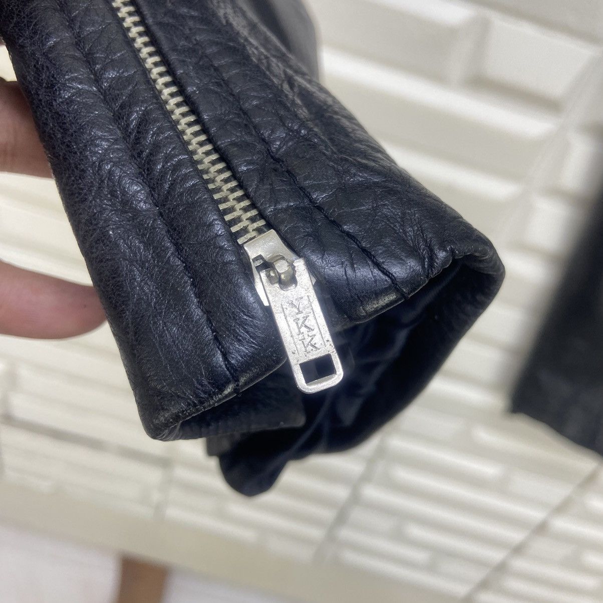 Japanese Brand Vintage Japanese Brand Fremantle Lace Leather Biker Pants Size US 30 / EU 46 - 13 Thumbnail