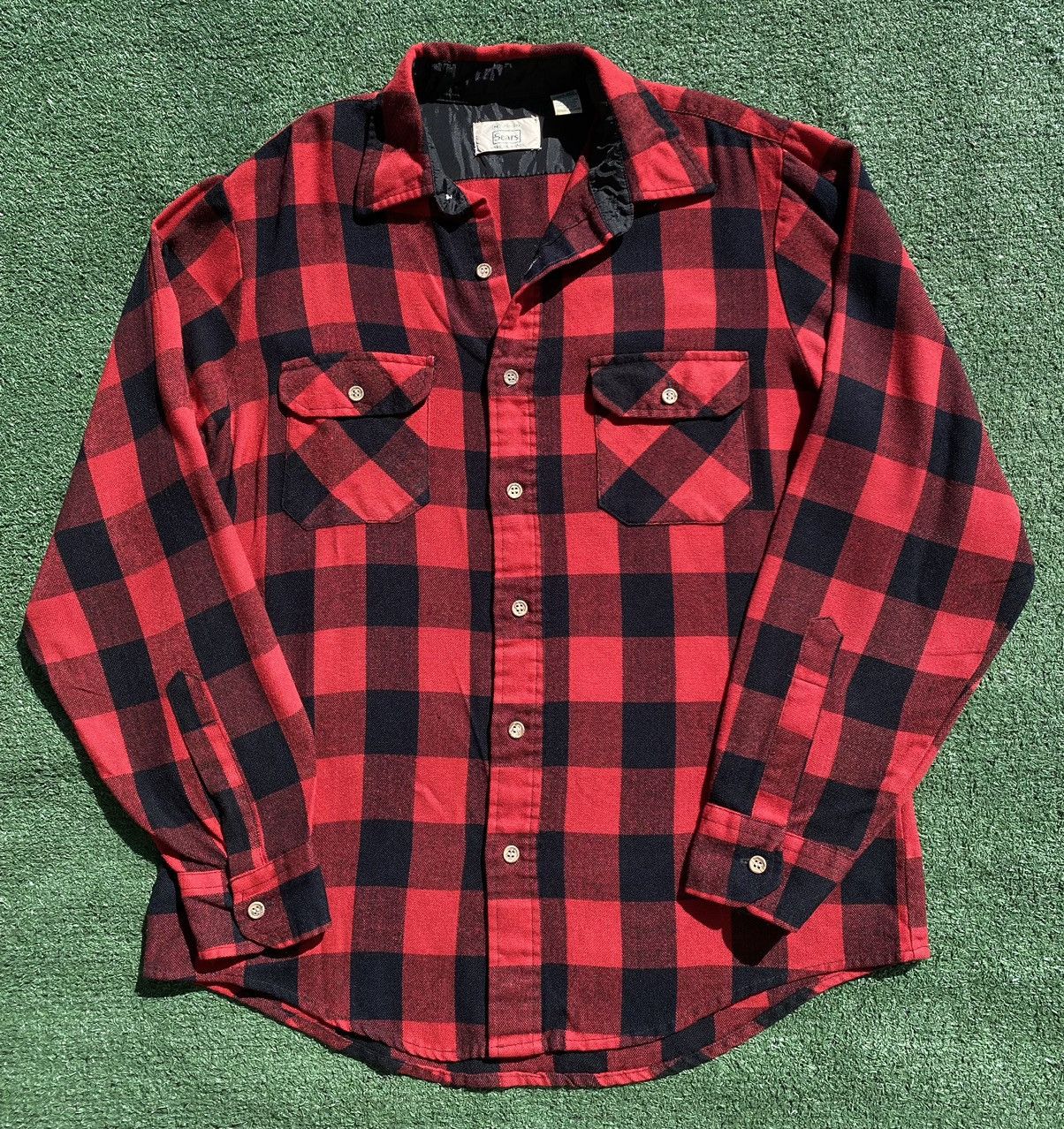 Sears VTG 80’s Sears Buffalo Plaid Acrylic Flannel Shirt Medium Size US M / EU 48-50 / 2 - 1 Thumbnail