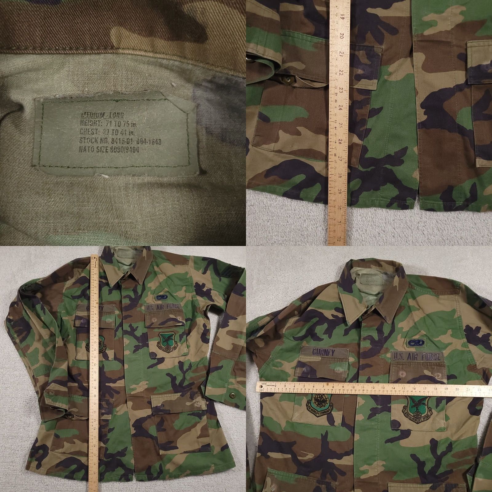 Vintage VINTAGE US Air Force BDU Jacket Mens M Long Camouflage 436th Airlift Wing 90s Shirt Size US M / EU 48-50 / 2 - 8 Thumbnail