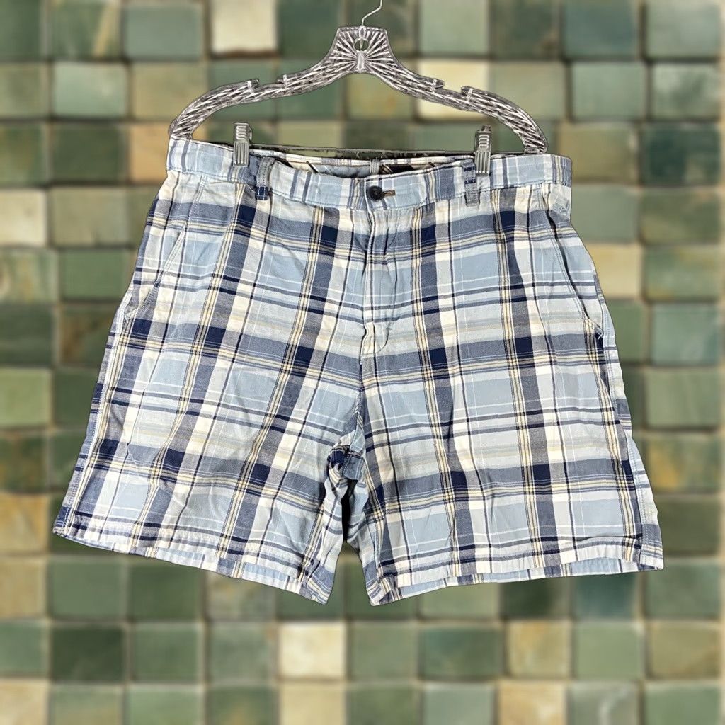 Timberland TIMBERLAND PLAID SHORTS Men 38 Blue White Chino Cotton Regular Season Colorful Size US 38 / EU 54 - 1 Thumbnail