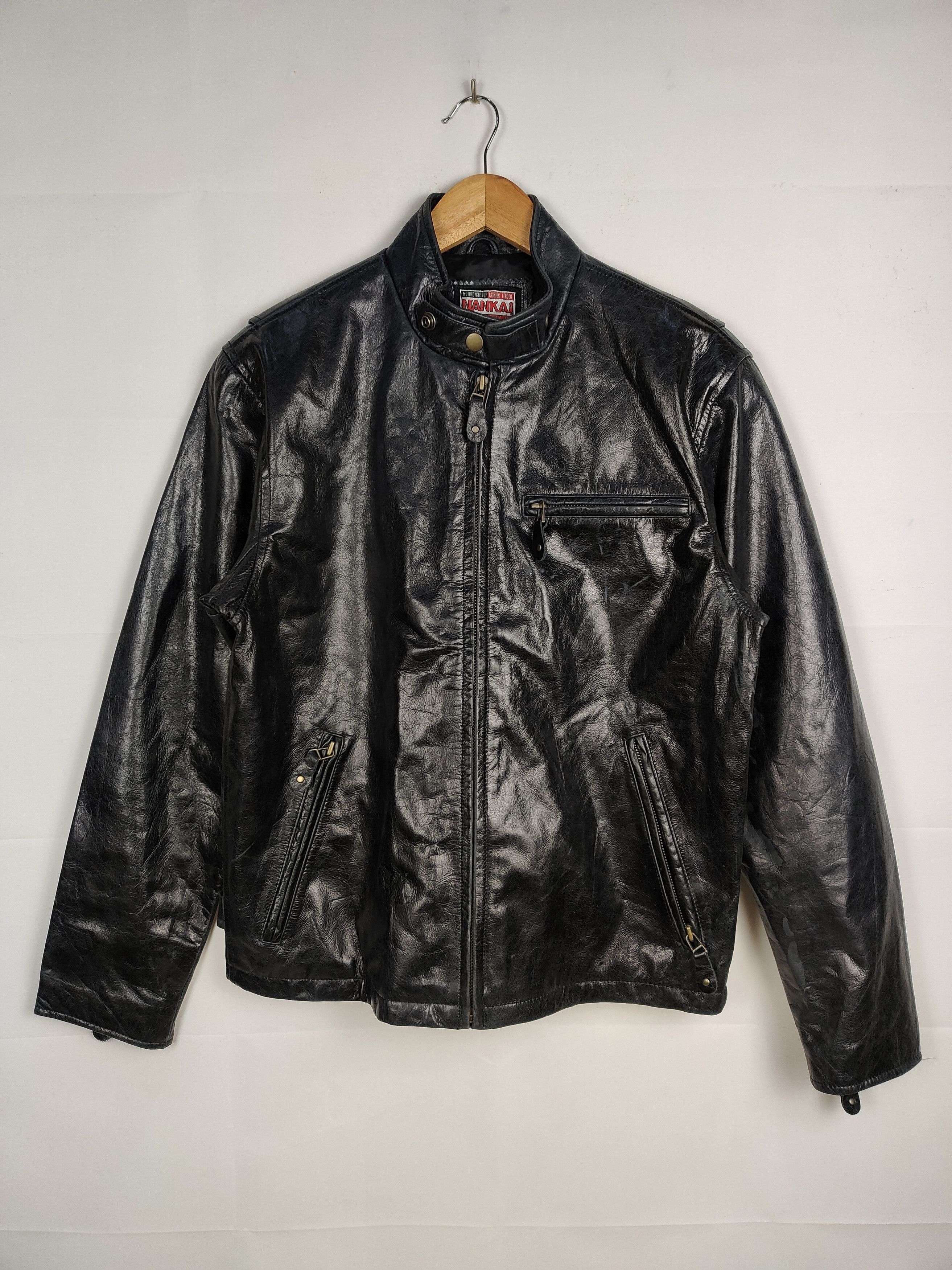 Japanese Brand Vintage Nankai Leather Jacket Caferacer Size US M / EU 48-50 / 2 - 1 Thumbnail