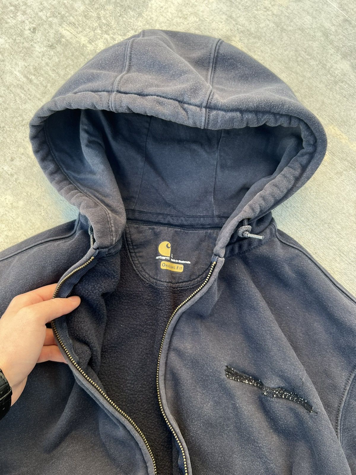 Carhartt 00s Vintage Carhartt Zip Hoodie Faded Size US L / EU 52-54 / 3 - 8 Thumbnail
