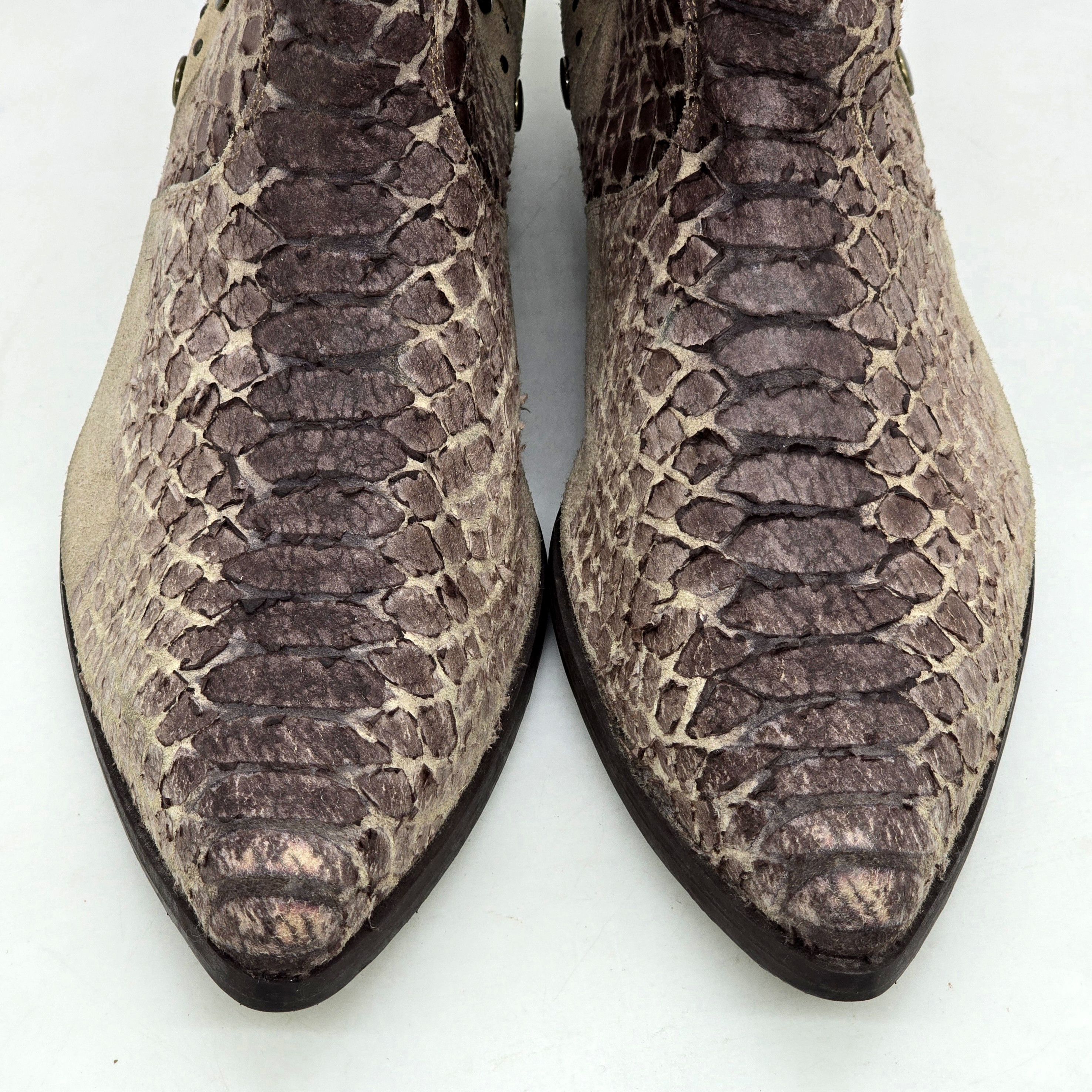 Roberto Cavalli Just Cavalli - Archive Phyton Paneled Western Boots Size US 9 / EU 42 - 3 Thumbnail