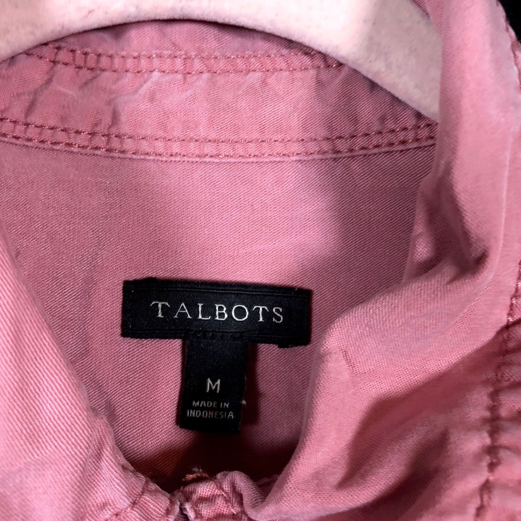 Talbots Talbots Womens Shirt Pink Collared Button-Down Roll Tab Sleeve 100% Lyocell M Size M / US 6-8 / IT 42-44 - 6 Thumbnail
