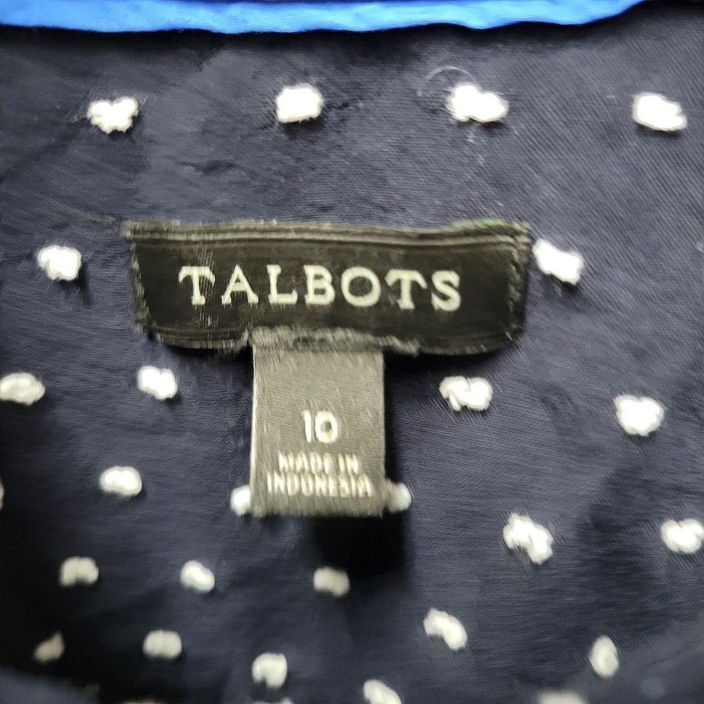 Talbots Talbots Women Roll-Tab Long-Sleeve Button-Up Cotton 10 Size L / US 10 / IT 46 - 7 Thumbnail