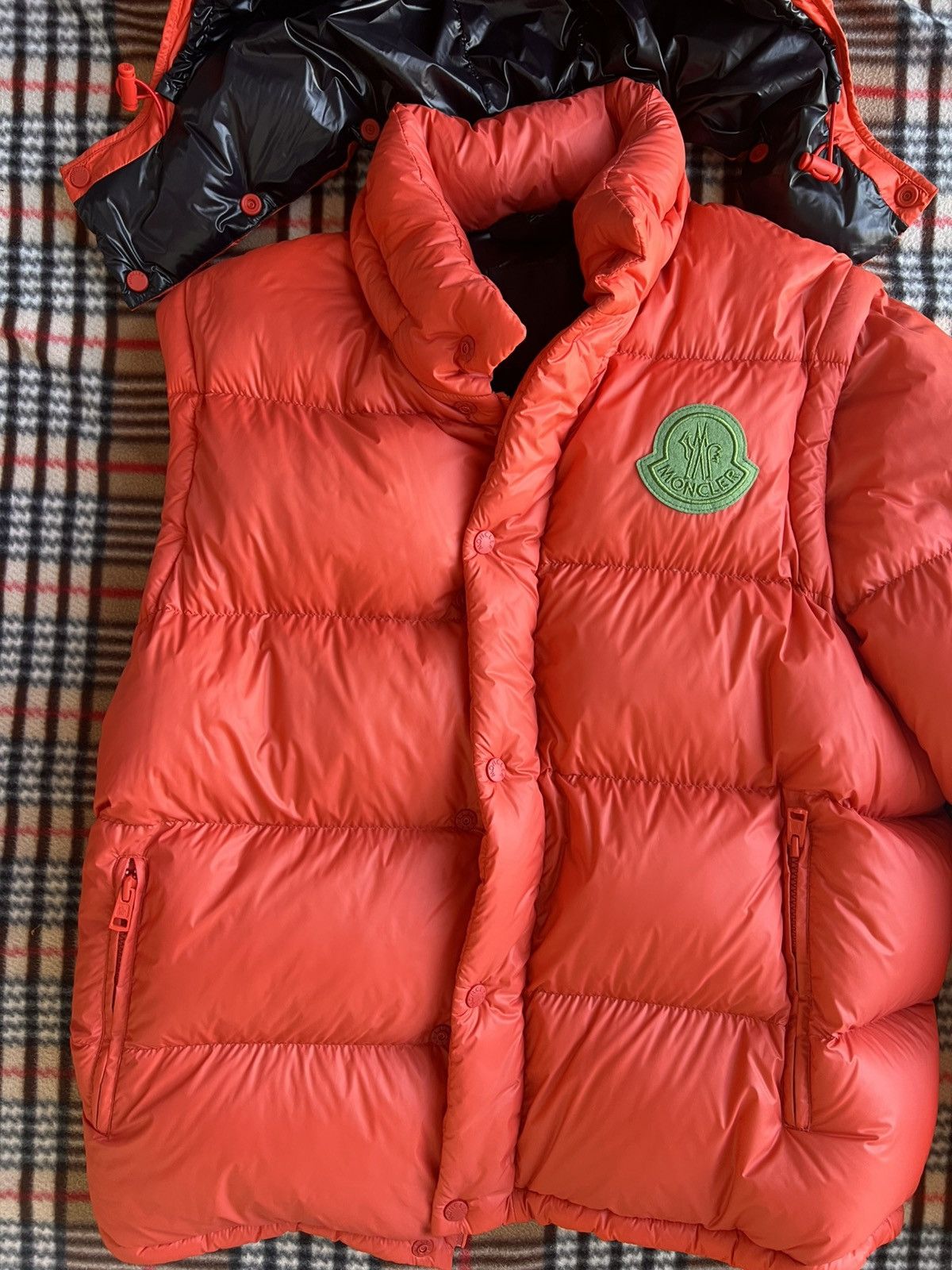Moncler L Moncler Cyclone Short Down Jacket goose orange vest 2 jn 1 Size US L / EU 52-54 / 3 - 20 Thumbnail