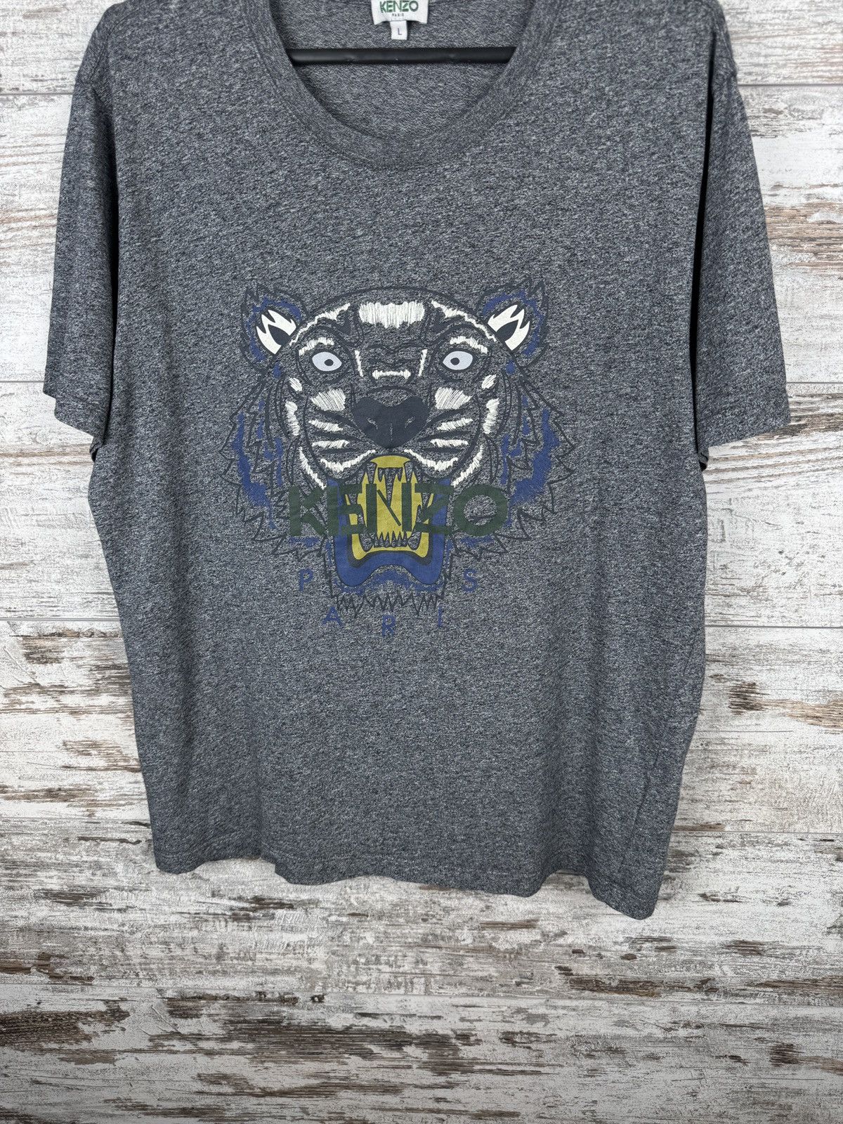 Kenzo Mens Vintage Kenzo Paris T-shirt big logo tiger tee luxury Size US L / EU 52-54 / 3 - 4 Thumbnail