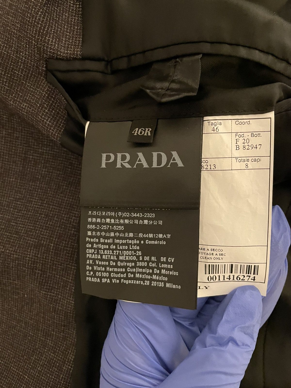 Prada Prada Made in Italy 100% Wool Blazer Brown-Gray Tweed 36R Size 36R - 2 Thumbnail