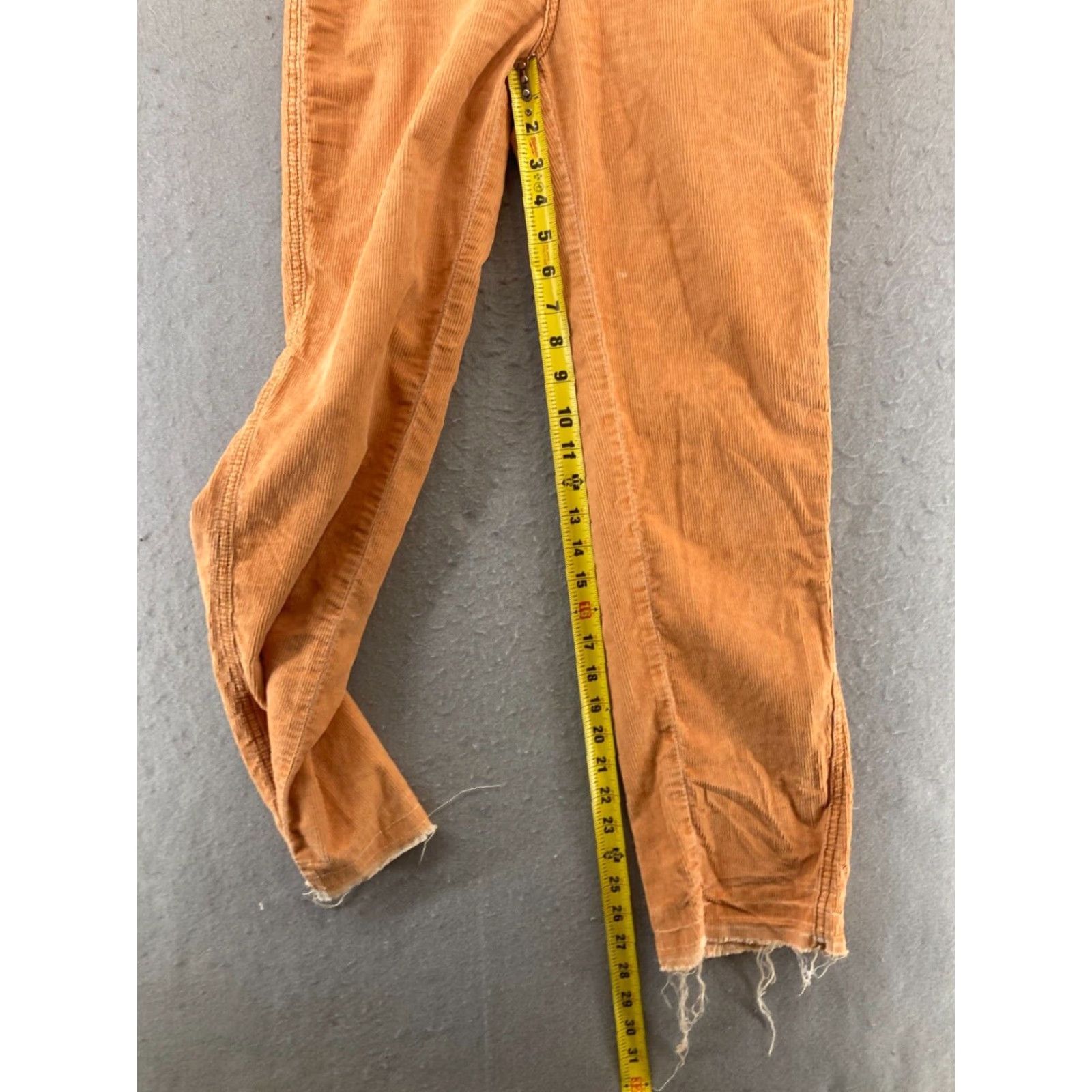 Vintage We The Free Womens Pants 26 Orange Cordouroy Size 26" / US 2 / IT 38 - 5 Thumbnail