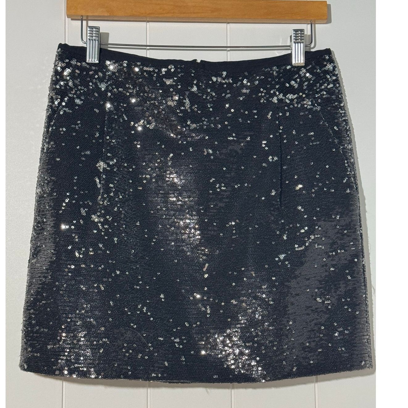 J.Crew J.Crew Sequin Iridescent Black Mini Skirt 6 | Elegant Glam Size 28" / US 6 / IT 42 - 1 Thumbnail
