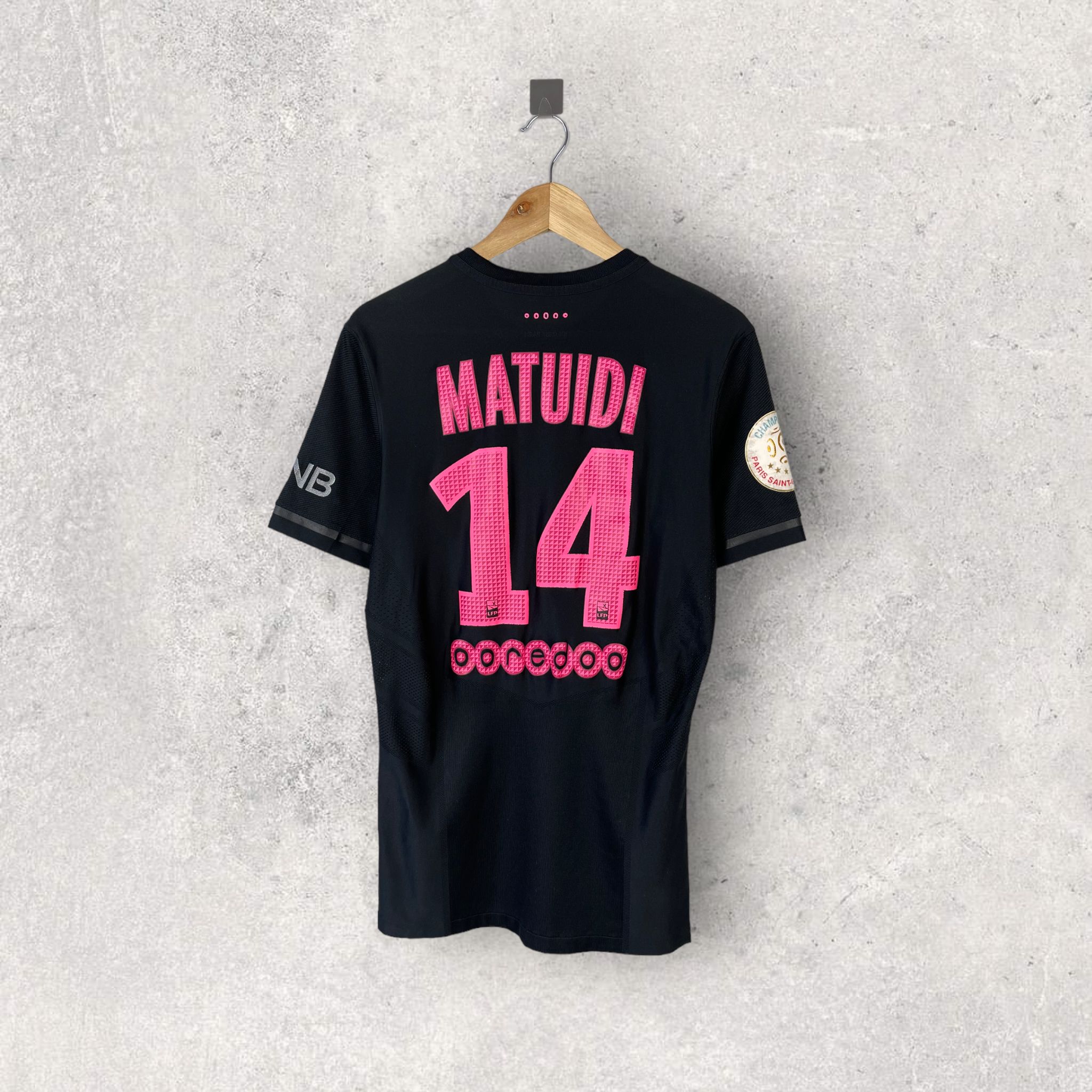 Pre-owned Nike X Soccer Jersey Psg Paris Saint-germain 14 Matuidi Soccer Jersey 2015 In Black