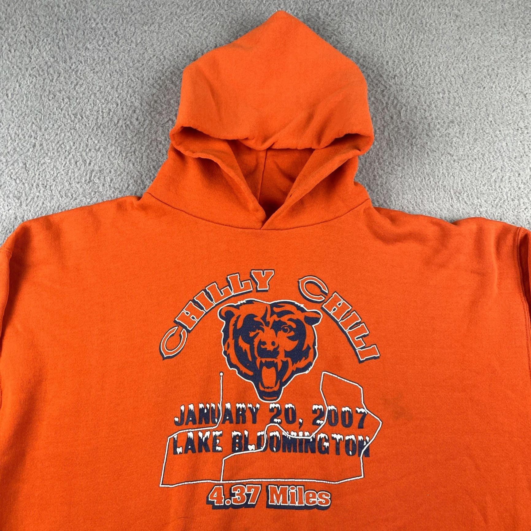 Vintage VINTAGE Chicago Bears Chilly Chili Lake Bloomington Run 2007 Russell Sweater 2XL Orange Size US XXL / EU 58 / 5 - 2 Thumbnail