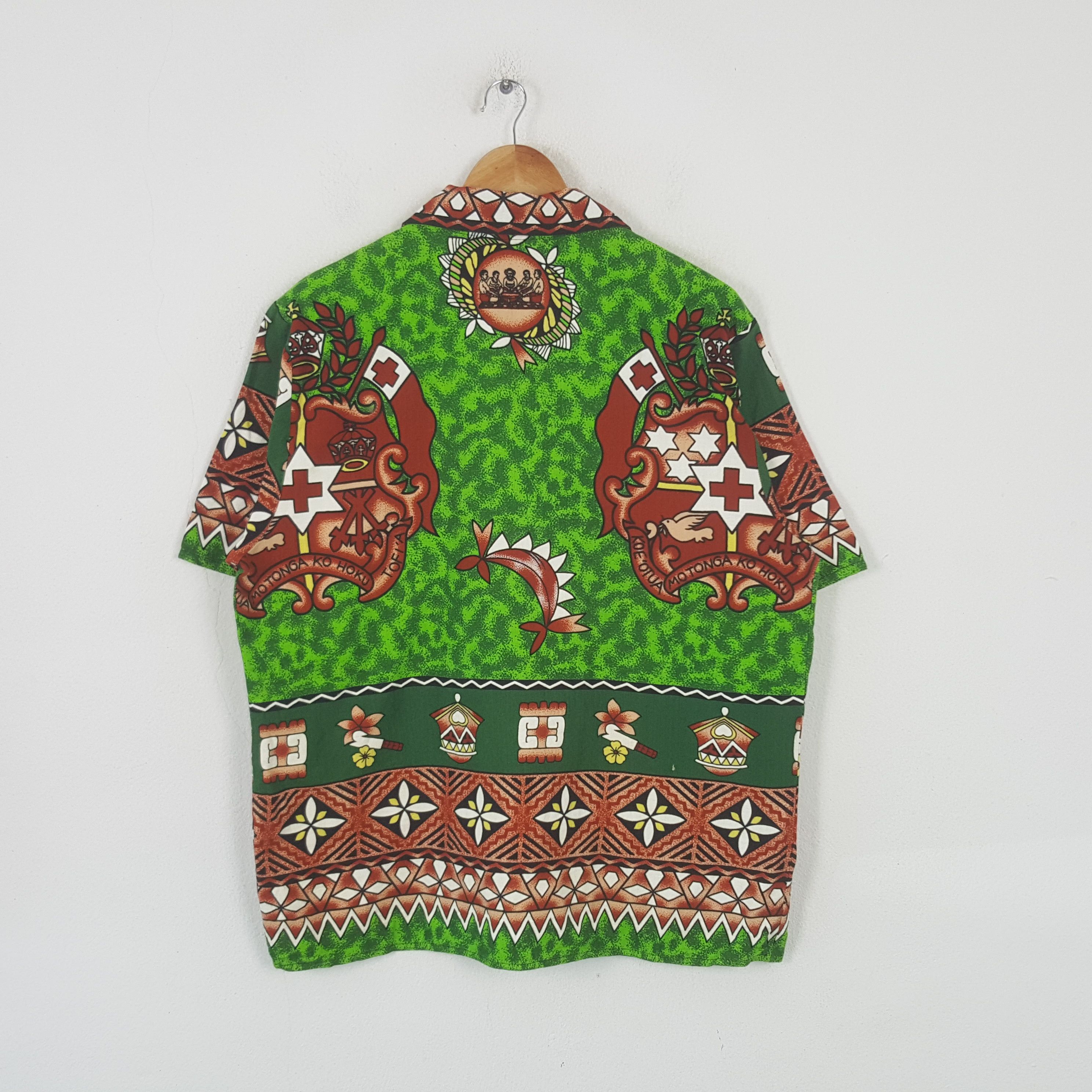 Vintage Vintage Tonga Tiki Hawaiian Shirt Button Up RR11 Size US XL / EU 56 / 4 - 3 Thumbnail