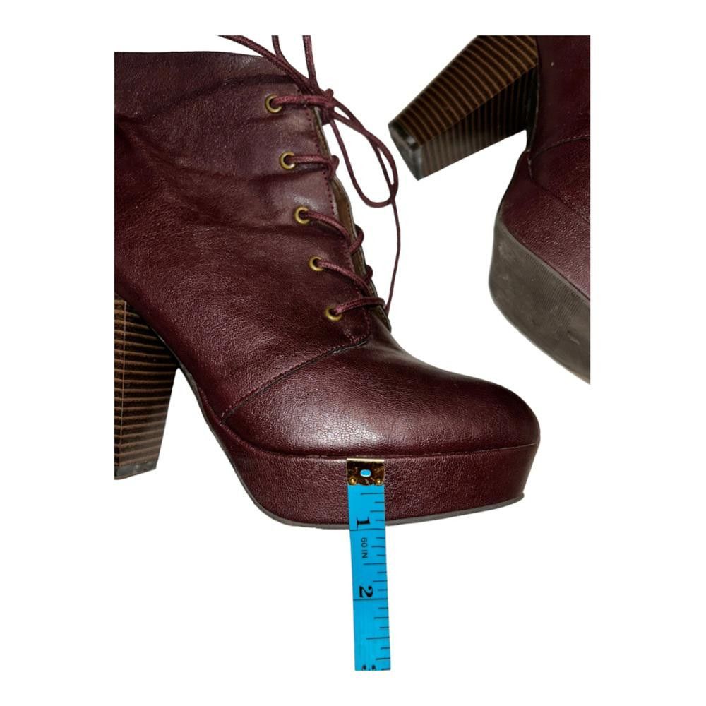 Designer Brown Faux Leather Platform Bootie Size 8.5 Size US 8.5 / IT 38.5 - 8 Thumbnail