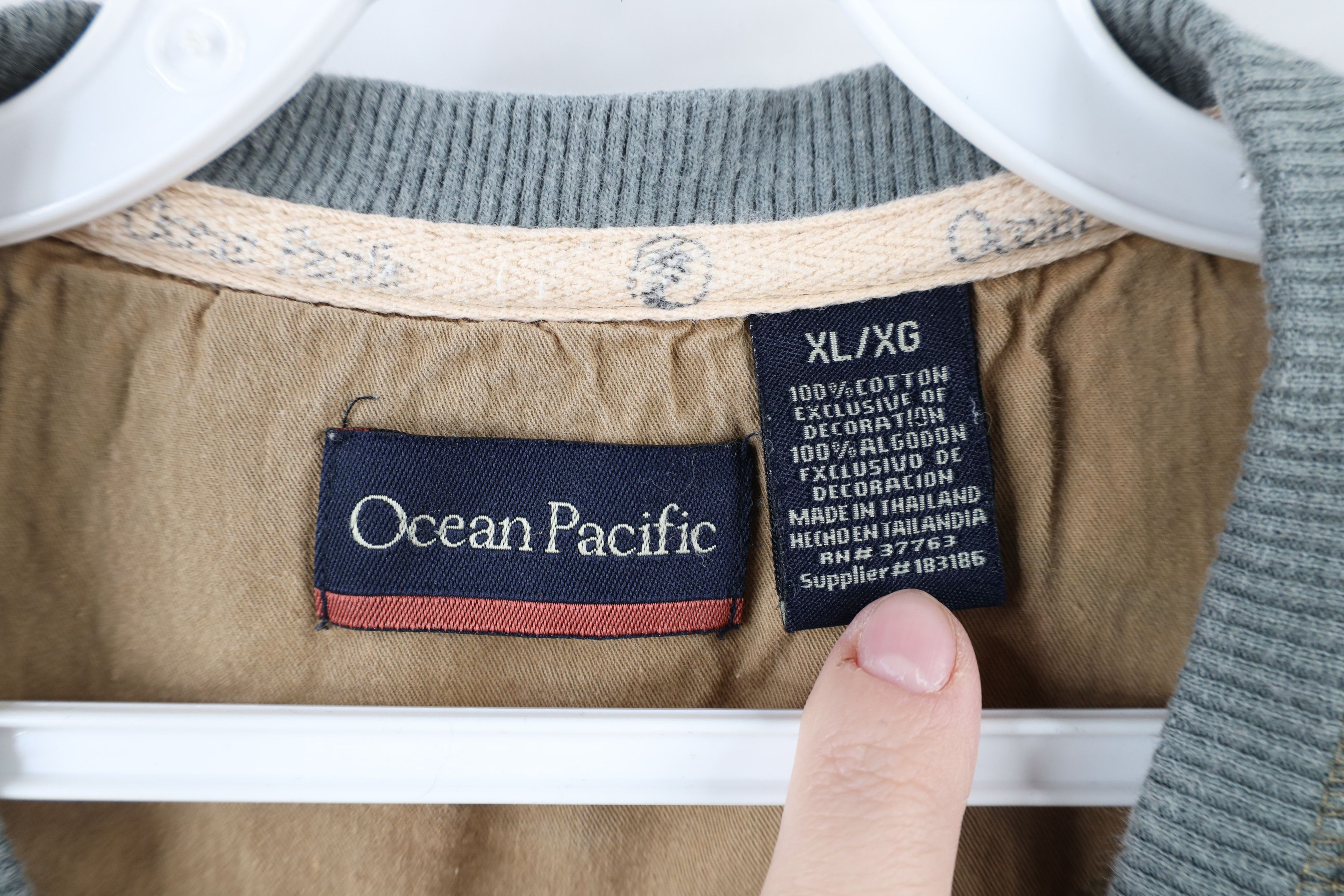 Ocean Pacific × Vintage Vintage 90s Ocean Pacific Ribbed Knit Henley T-Shirt Size US XL / EU 56 / 4 - 8 Thumbnail