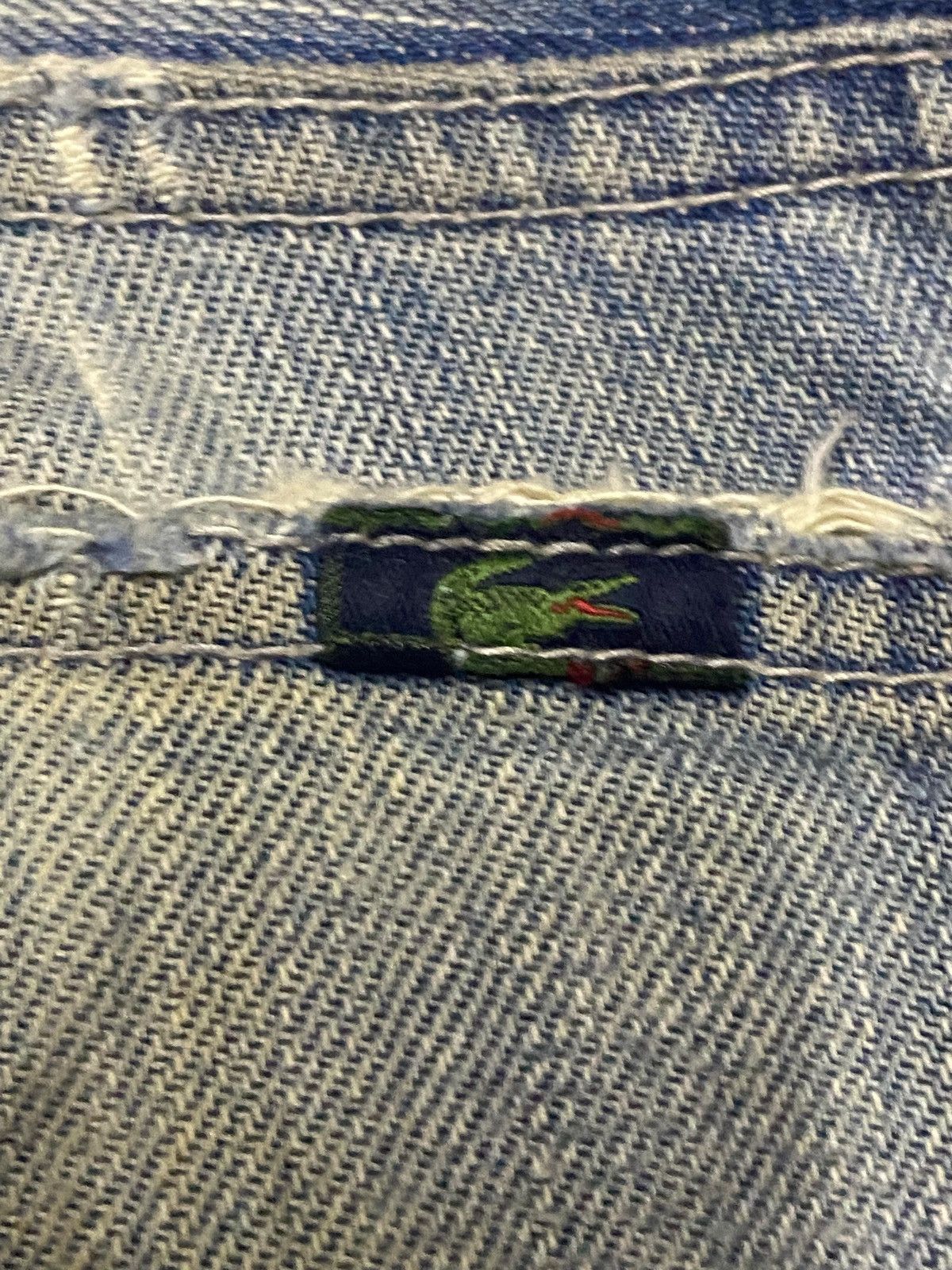 Junya Watanabe × Lacoste Vintage Lacoste Japan Faded Wash Distressed Baggy Jeans Size US 31 - 15 Thumbnail