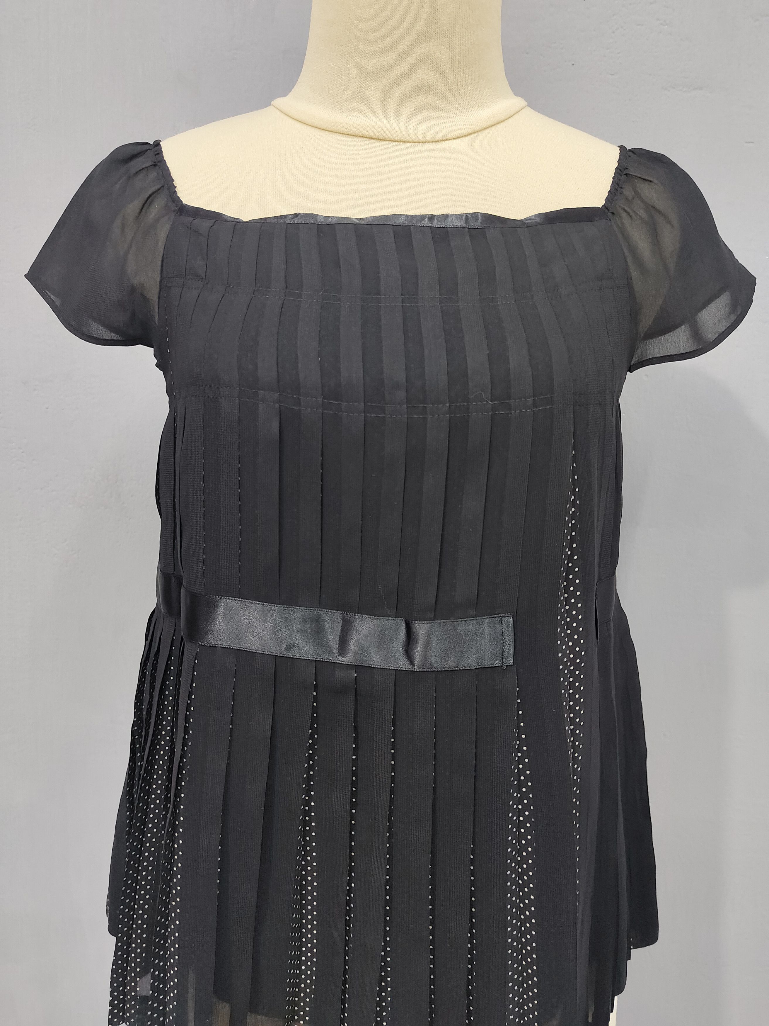Issey Miyake 🇯🇵 Kumikyoku By Issey Co Pleated Sheer Babydoll Top Size M / US 6-8 / IT 42-44 - 2 Thumbnail