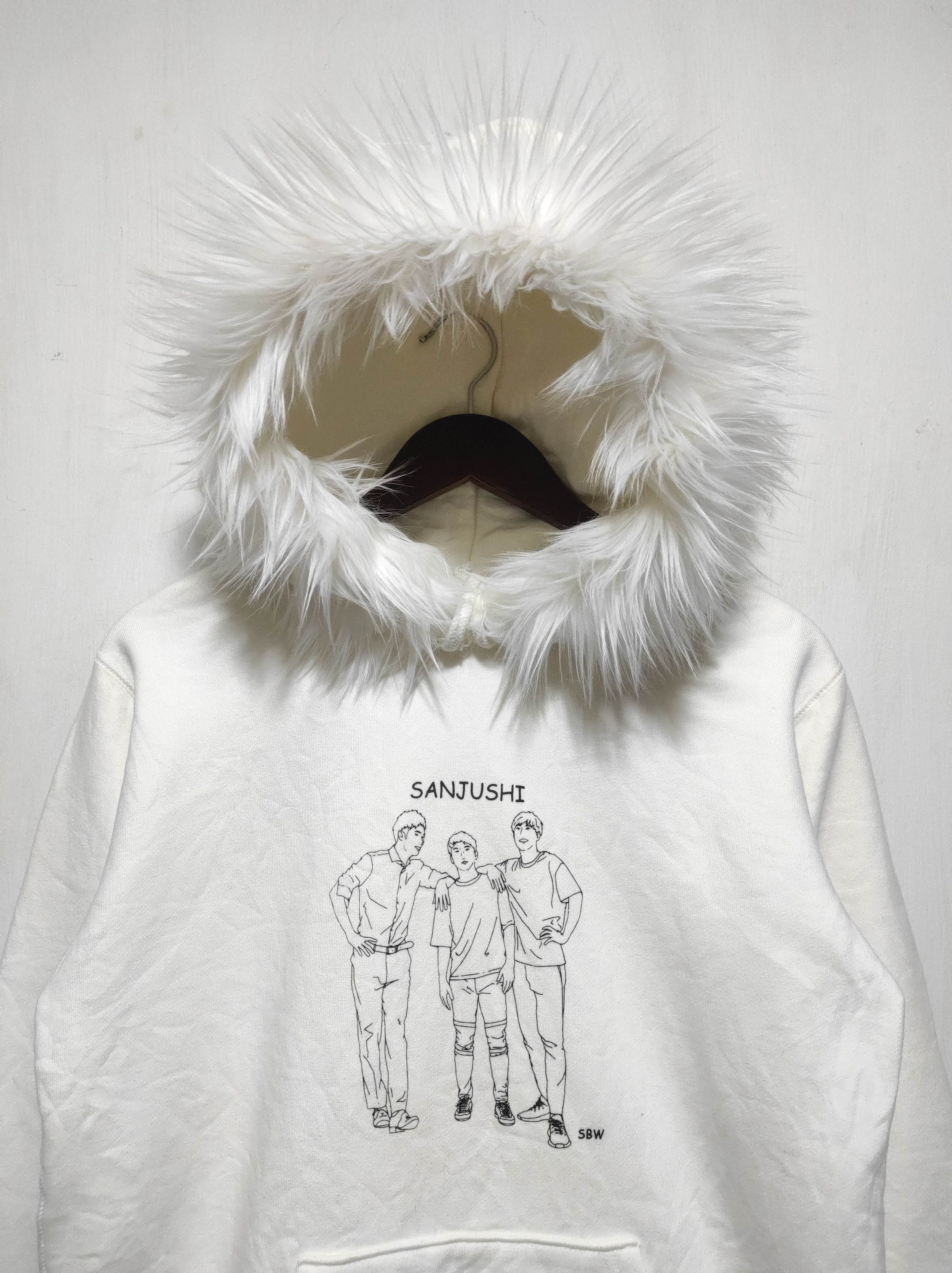 Japanese Brand Sanjushi Japan Fur Hoodie IfSixWasNine LGB style white Size US M / EU 48-50 / 2 - 3 Thumbnail