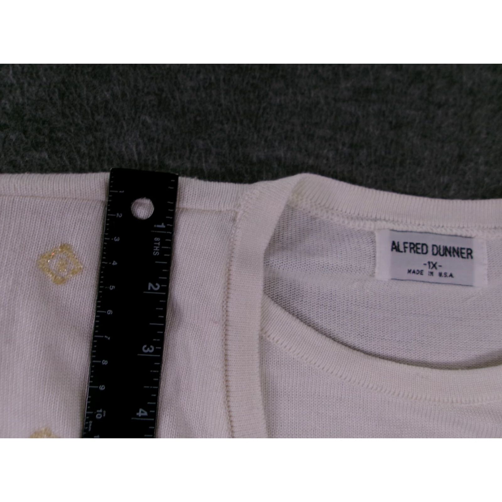 Vintage VINTAGE Alfred Dunner Sweater Women 1X White Beaded Boho Cardigan 80s 90s Grandma Knit Long Sleeve V-Neck Fashion Womens Size XL / US 12-14 / IT 48-50 - 5 Thumbnail