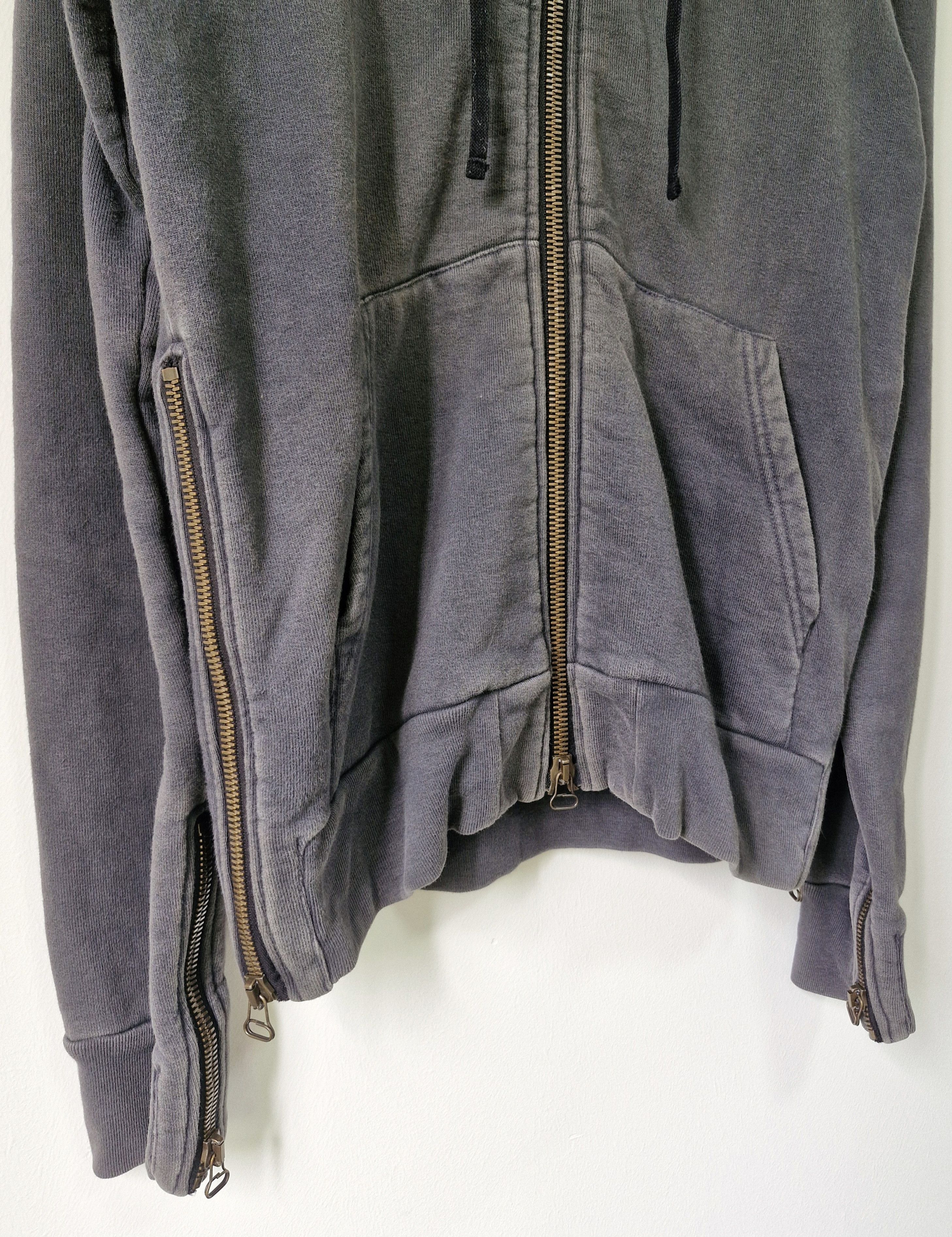 Balmain SS10 Balmain Decarnin Faded Black Distressed Hoodie Size US XS / EU 42 / 0 - 5 Thumbnail