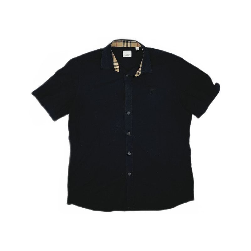 Burberry Burberry Black Slim Fit Short Sleeve Shirt 0079 Size US XL / EU 56 / 4 - 1 Thumbnail