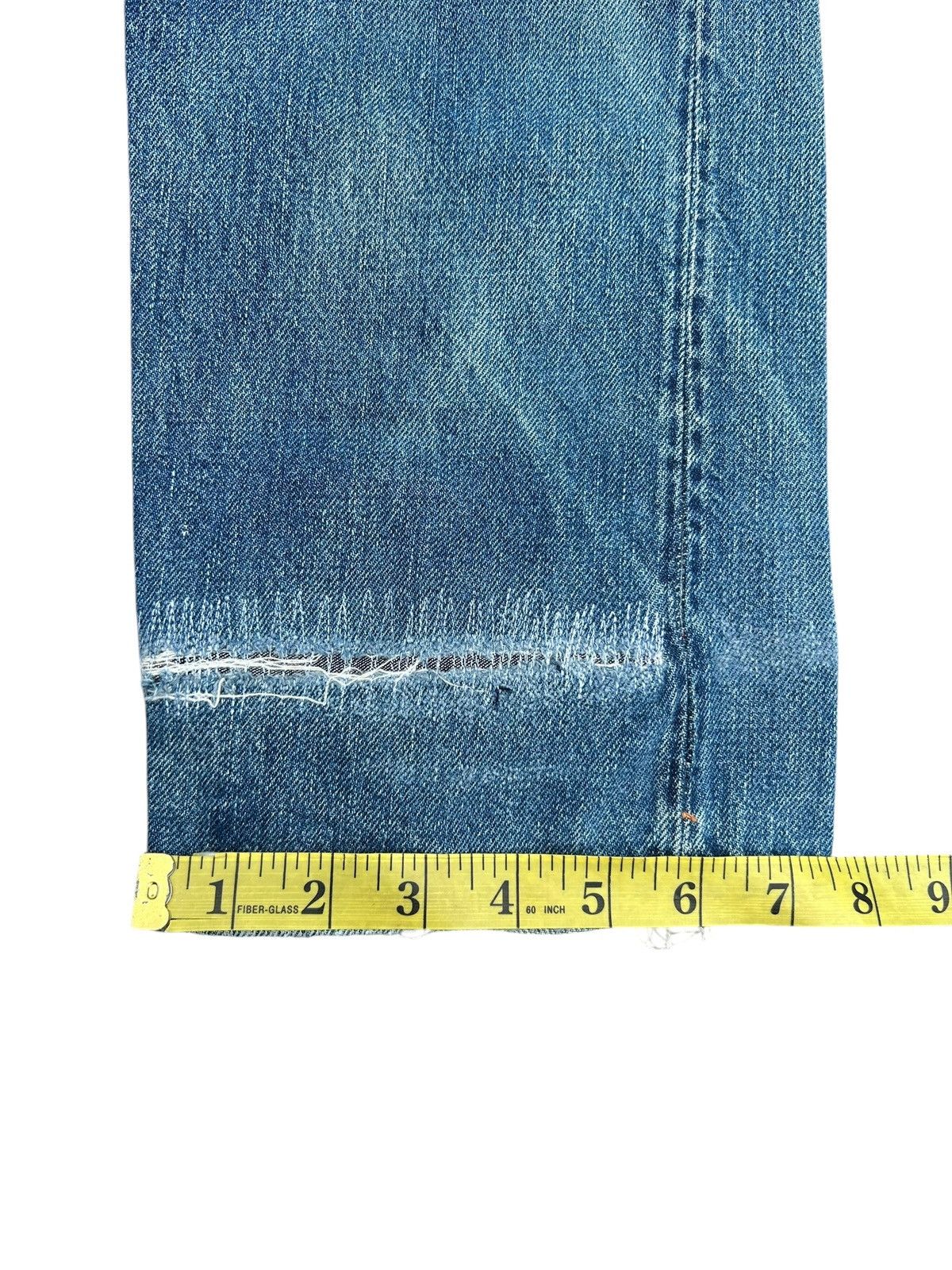 Evisu Vintage Buckle Back Evisu Selvedge Repair Denim jeans Size US 27 - 23 Thumbnail