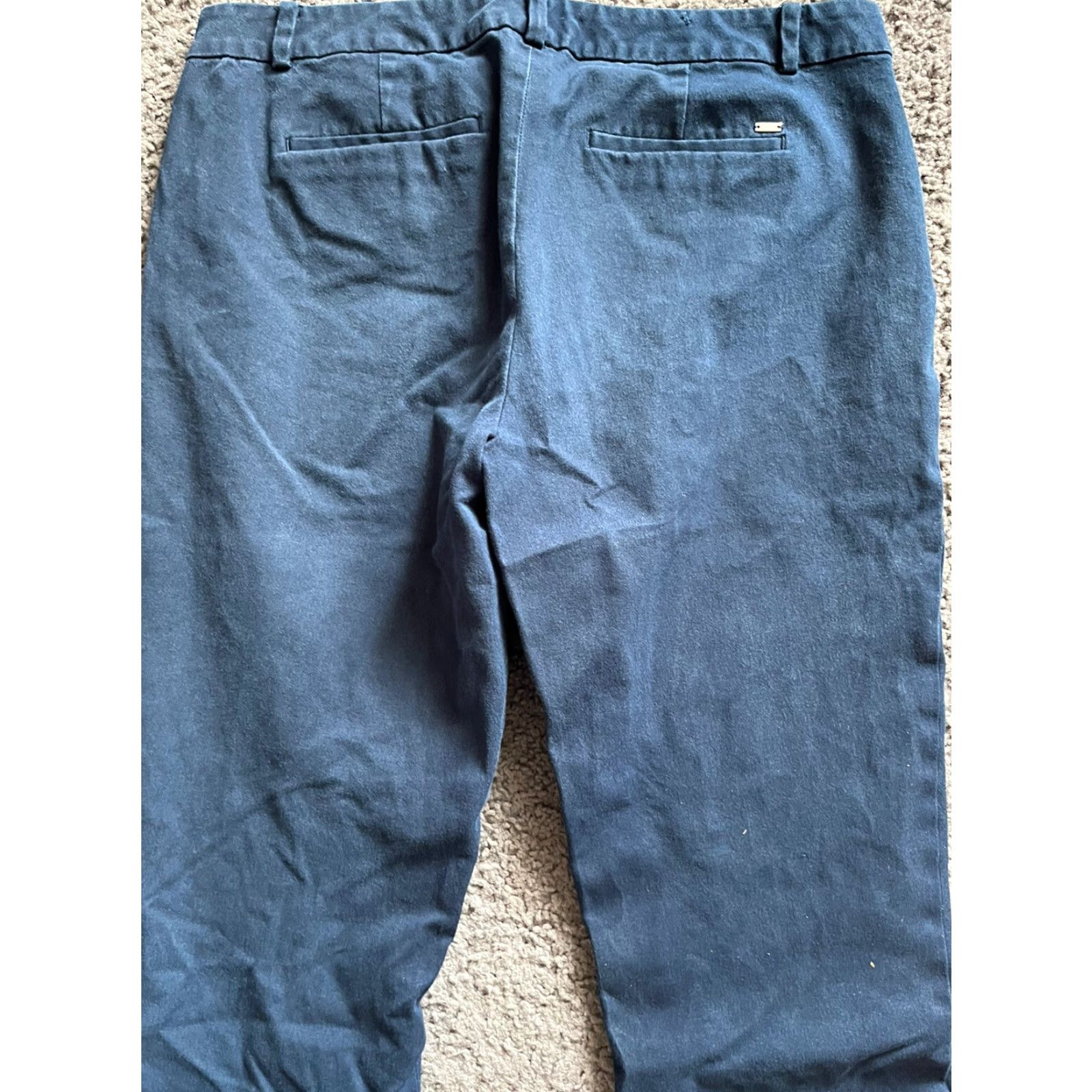 Tommy Hilfiger VINTAGE Tommy Hilfiger Shirt Women Size 10 Navy Blue Madison Stretch Slim Leg Crop Ankle Pant Casual Size 32" / US 10 / IT 46 - 2 Thumbnail