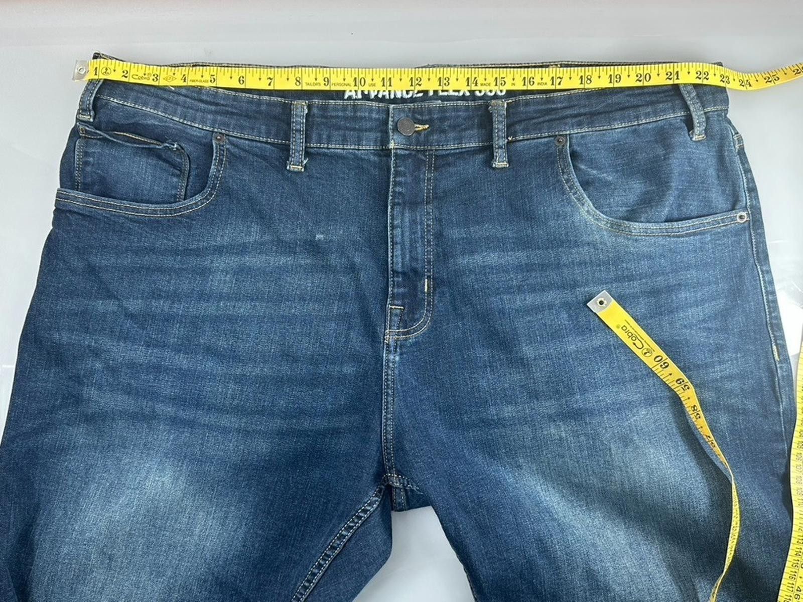 Vintage Foundry Foundry Men's 46/29 Blue Straight Stretch Big Denim Jeans Size US 44 / EU 60 - 3 Thumbnail